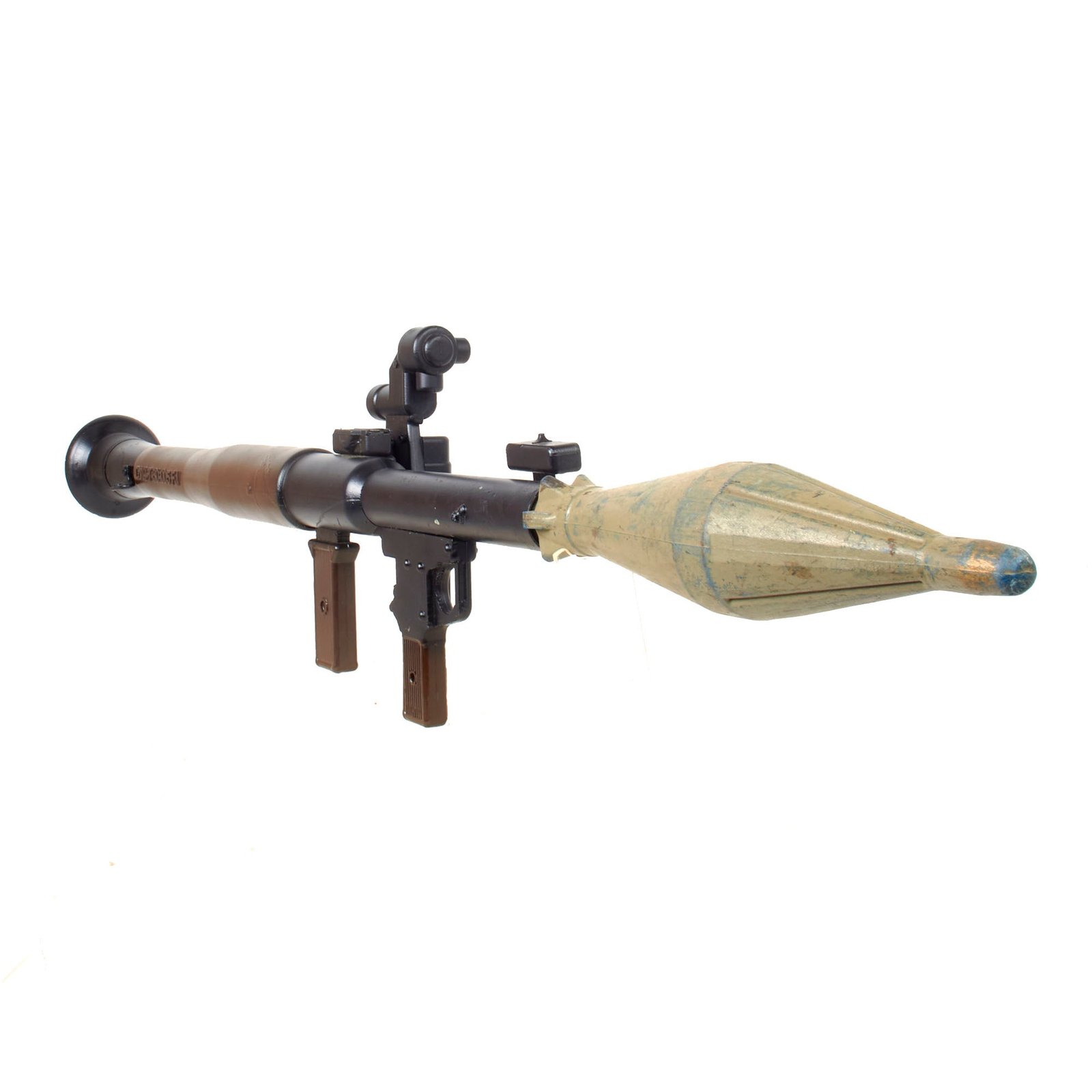 Original U.S. Vietnam Era Rubber Training Aid Russian RPG-7B Rocket Propelled Grenade Launcher From Training Sustainment Command - Inert