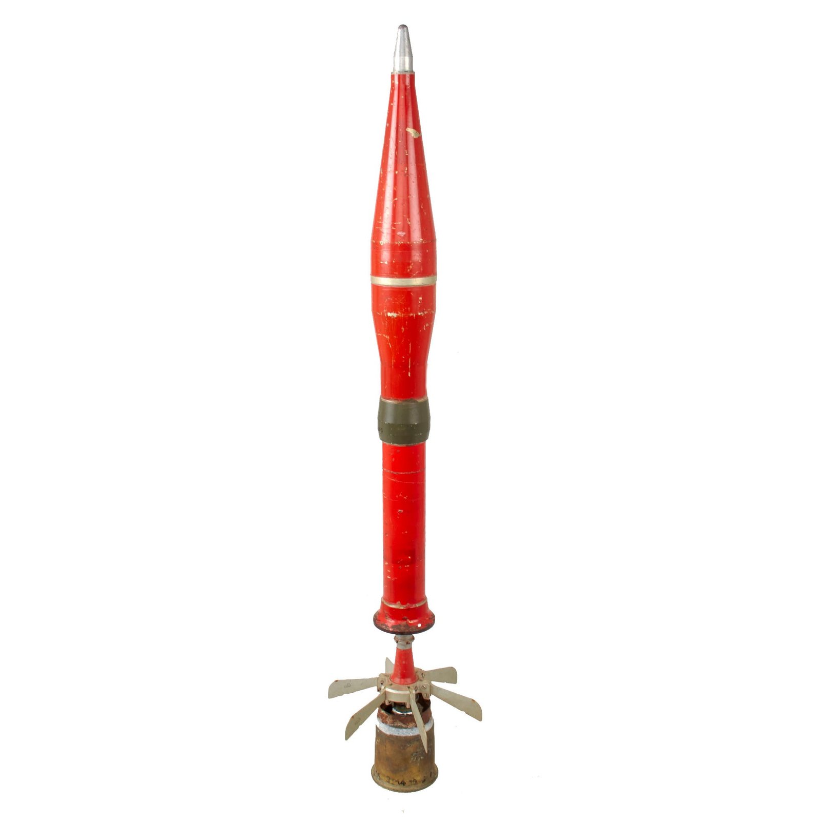 Original Czech Cold War Era Inert SPG-9 Recoilless Anti-Tank Gun Training Rocket - Dated 1984