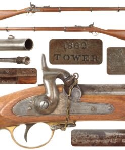 Original U.S. Civil War 3rd Model P-1853 Enfield Three Band Percussion Export Rifle marked HALL - Marked 1862 Tower