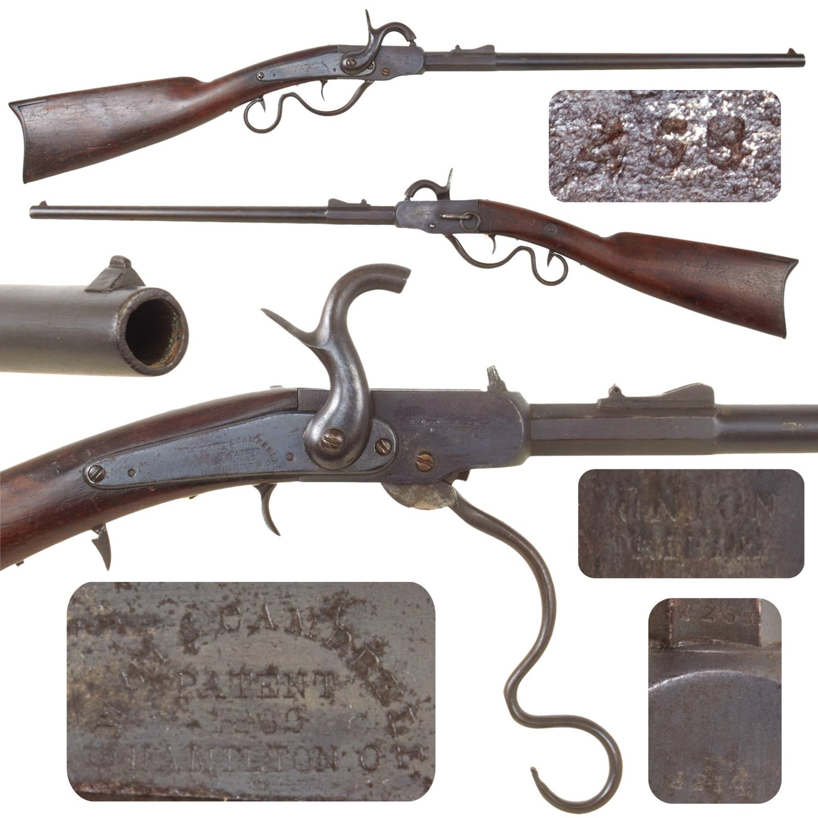 Original U.S. Civil War Rare Gwyn & Campbell Type I Saddle-Ring "Union Carbine" - Matching Serial Number 2258