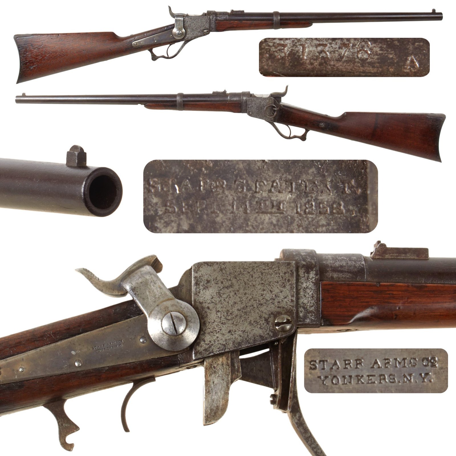 Original U.S. Civil War Starr Model 1865 Saddle Ring Carbine in .56-50 Spencer Rimfire - Serial 31376