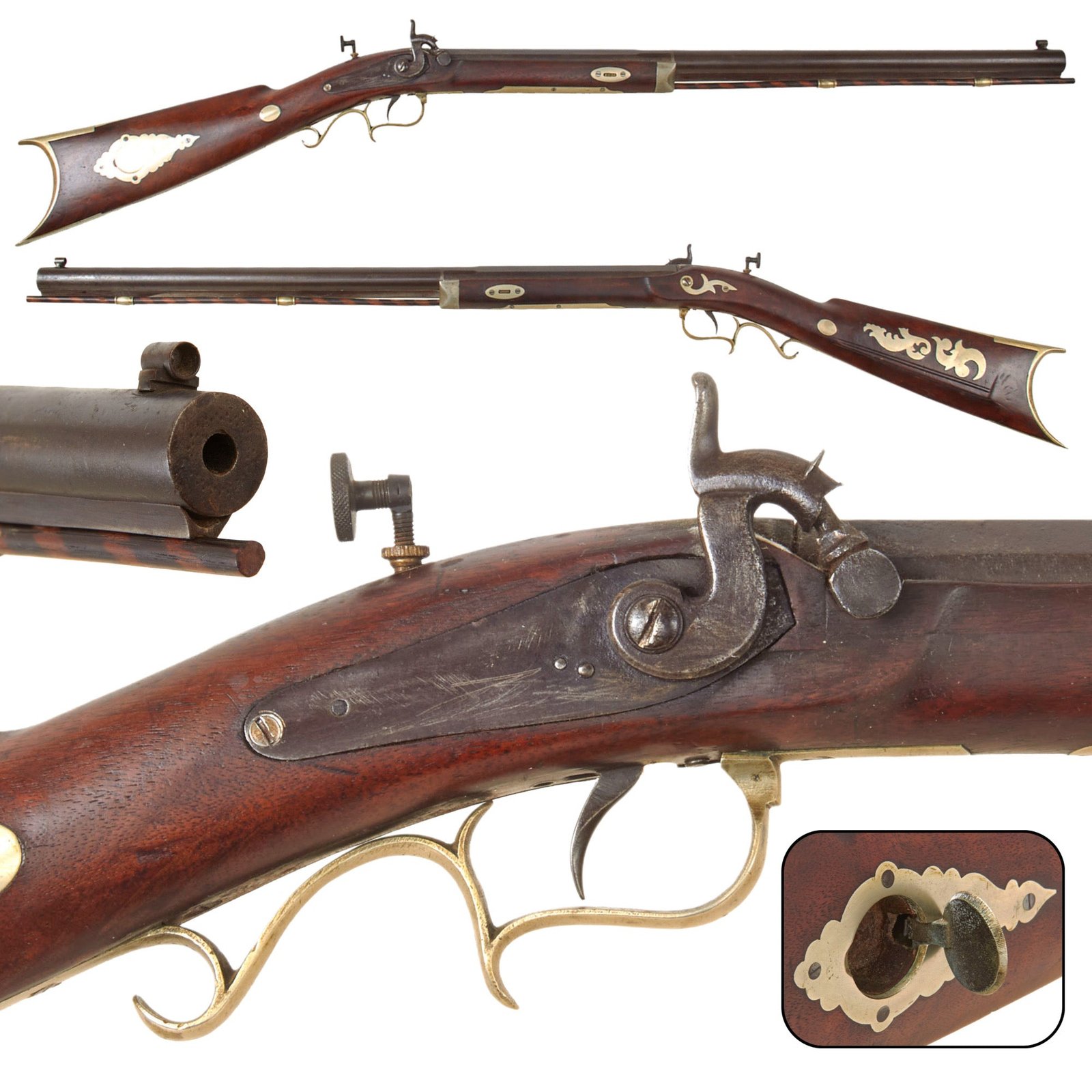 Original U.S. Civil War Era Half Stocked Child Sized Percussion Target Rifle with Single Set Trigger - circa 1850