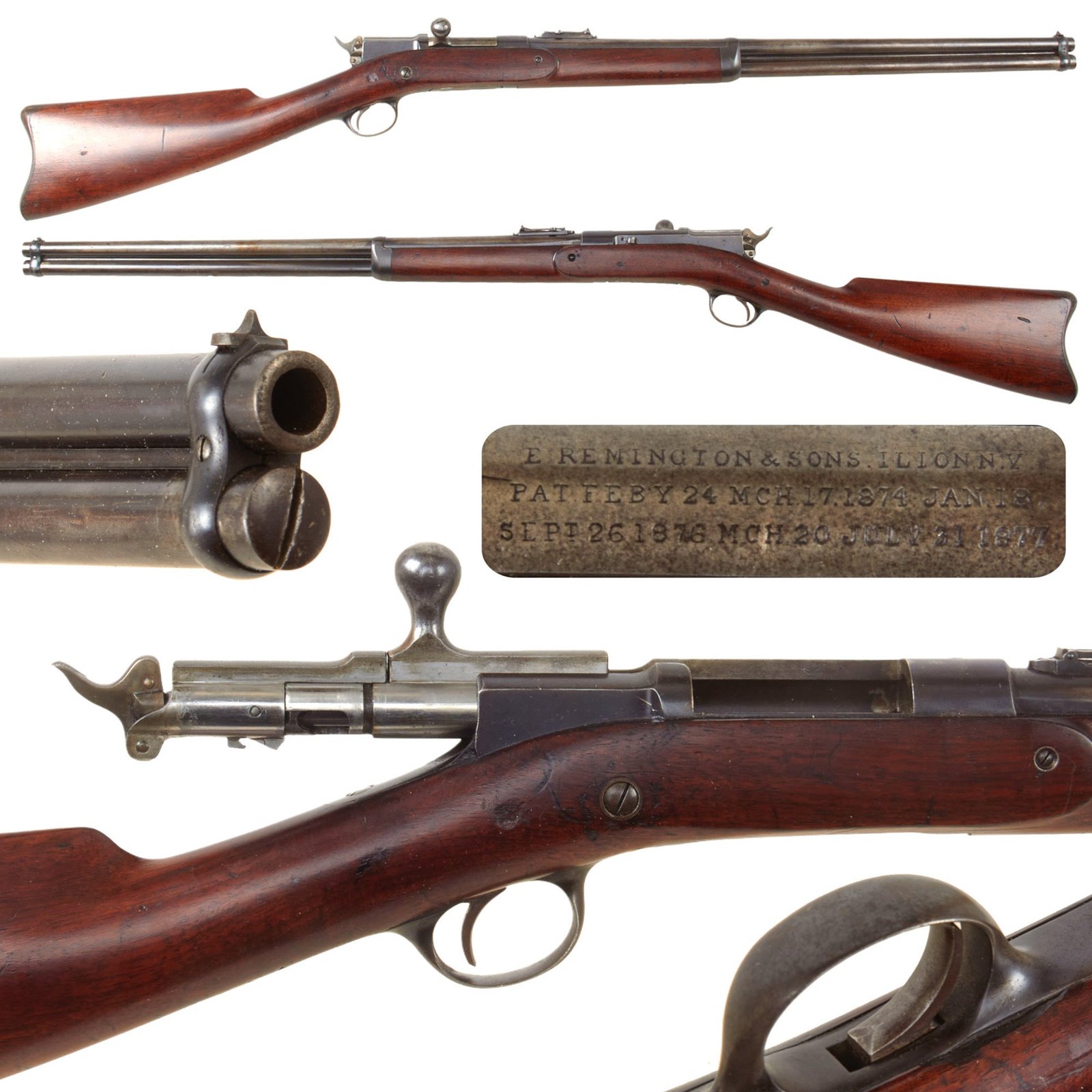 Original U.S. Rare Remington-Keene Bolt-Action Magazine Sporting Rifle in .45/70 - Circa 1882