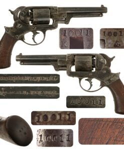 Original U.S. Civil War Starr Arms M1858 .44 Double Action Army Percussion Revolver with Grip Cartouches - Matching Serial 10011