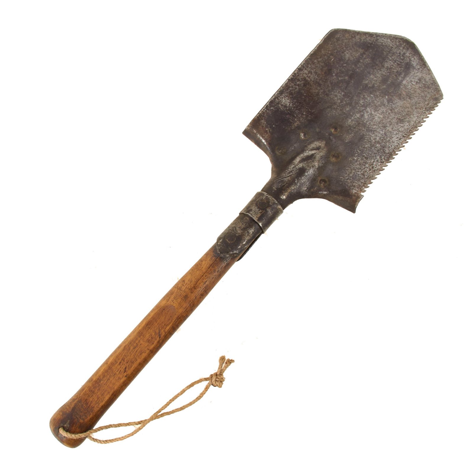 Original Austro-Hungarian WWI Rare Pioneer Entrenching Spade with Serrated Edge & Lanyard - From Personal Collection of David Machnicki, Author of At Arm's Length Series