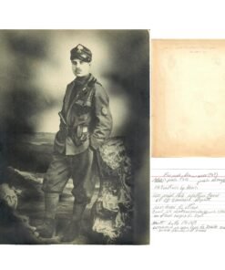 Original Italian WWI Portrait of Arditi Soldier with David Machnicki’s Notes for Use in Book - 8 x 10”