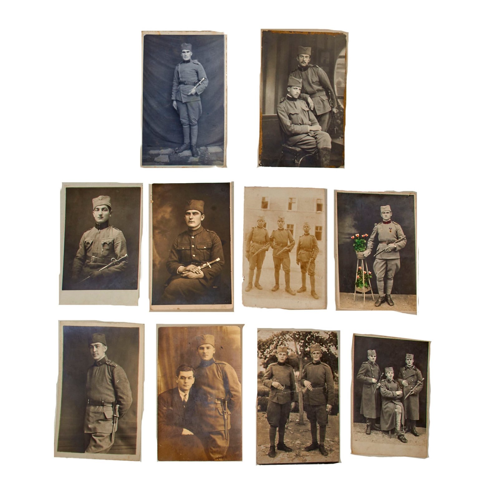 Original WWI Era Kingdom of Serbia Postcard & Photo Lot - 10 Total