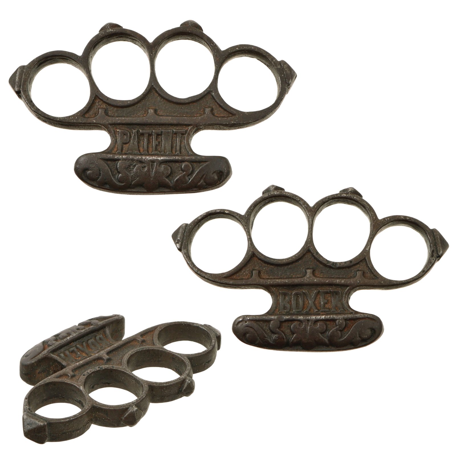 Original Pre-WWI German Cast Iron “Patent Boxer” Knuckle Dusters