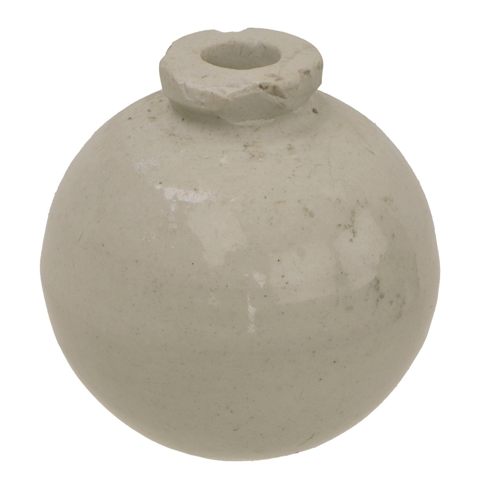 Original Japanese WWII Last Ditch Ceramic Hand Grenade - Clear Glaze or Unglazed - Inert