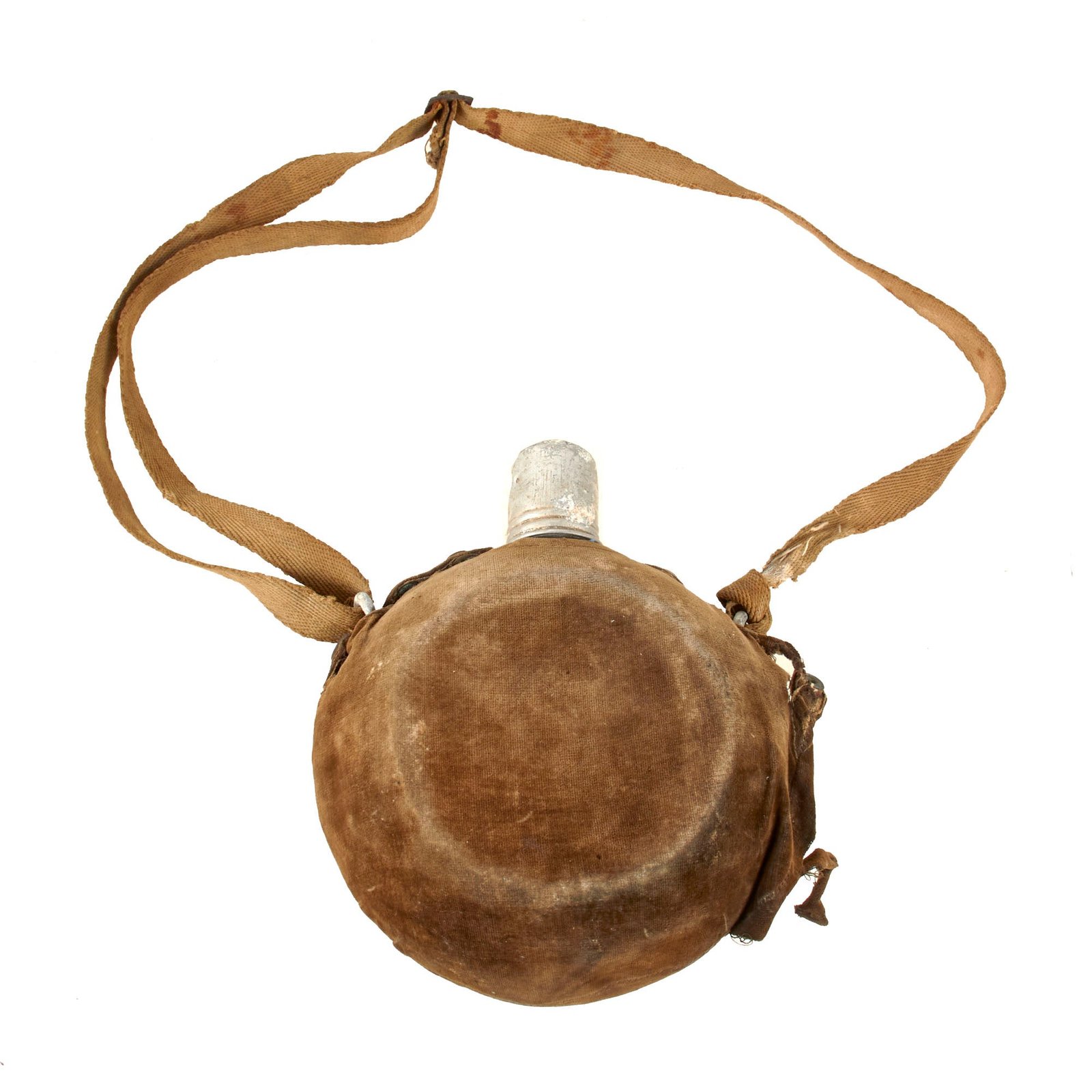 Original Chinese WWII National Revolutionary Army KMT M1930 Canteen - As Captured & Re-Issued to Japanese Navy - Rare