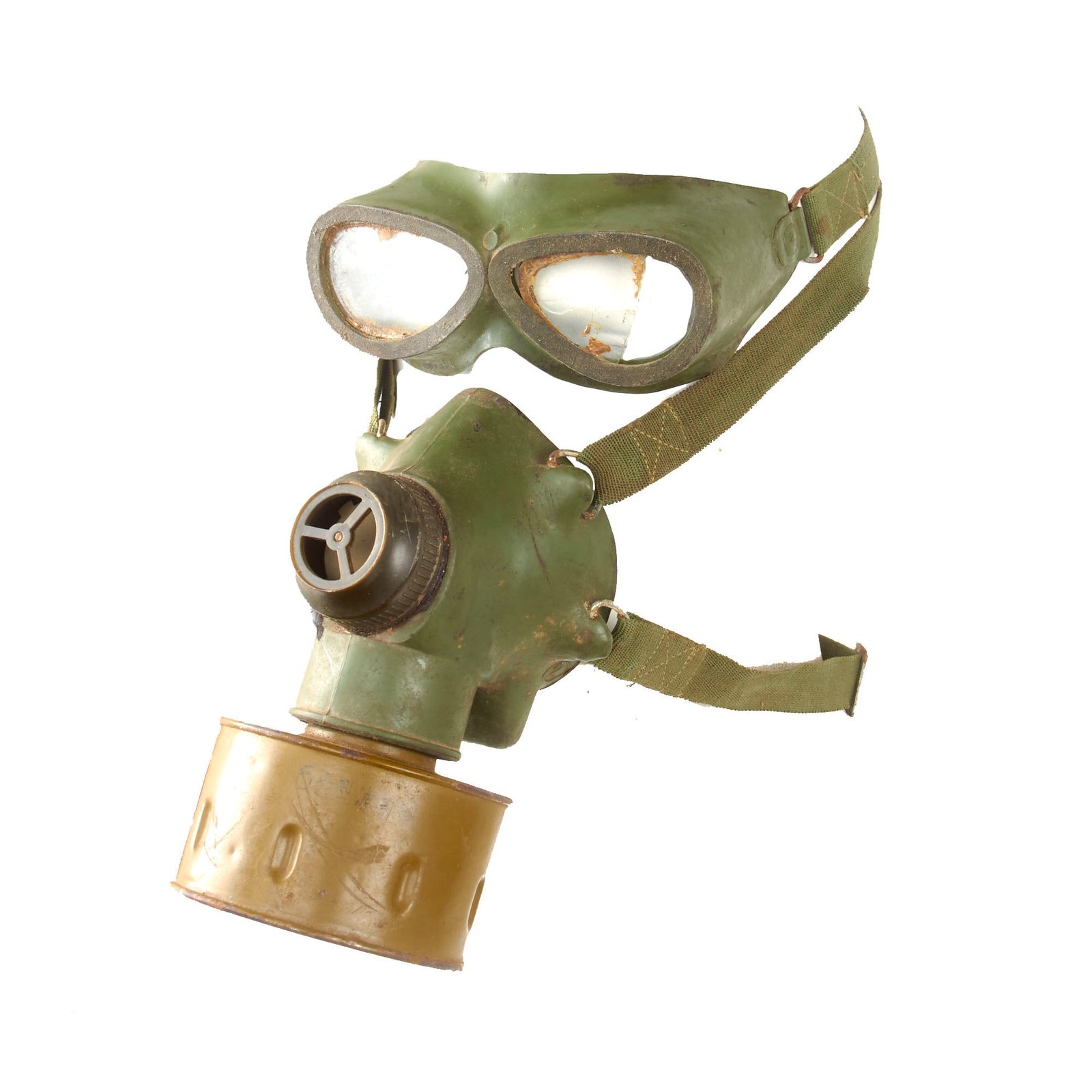 Original Vietnamese Vietnam War VNA Viet-Cong Issue Type 66 ChiCom Gas Mask with Goggles - Rare