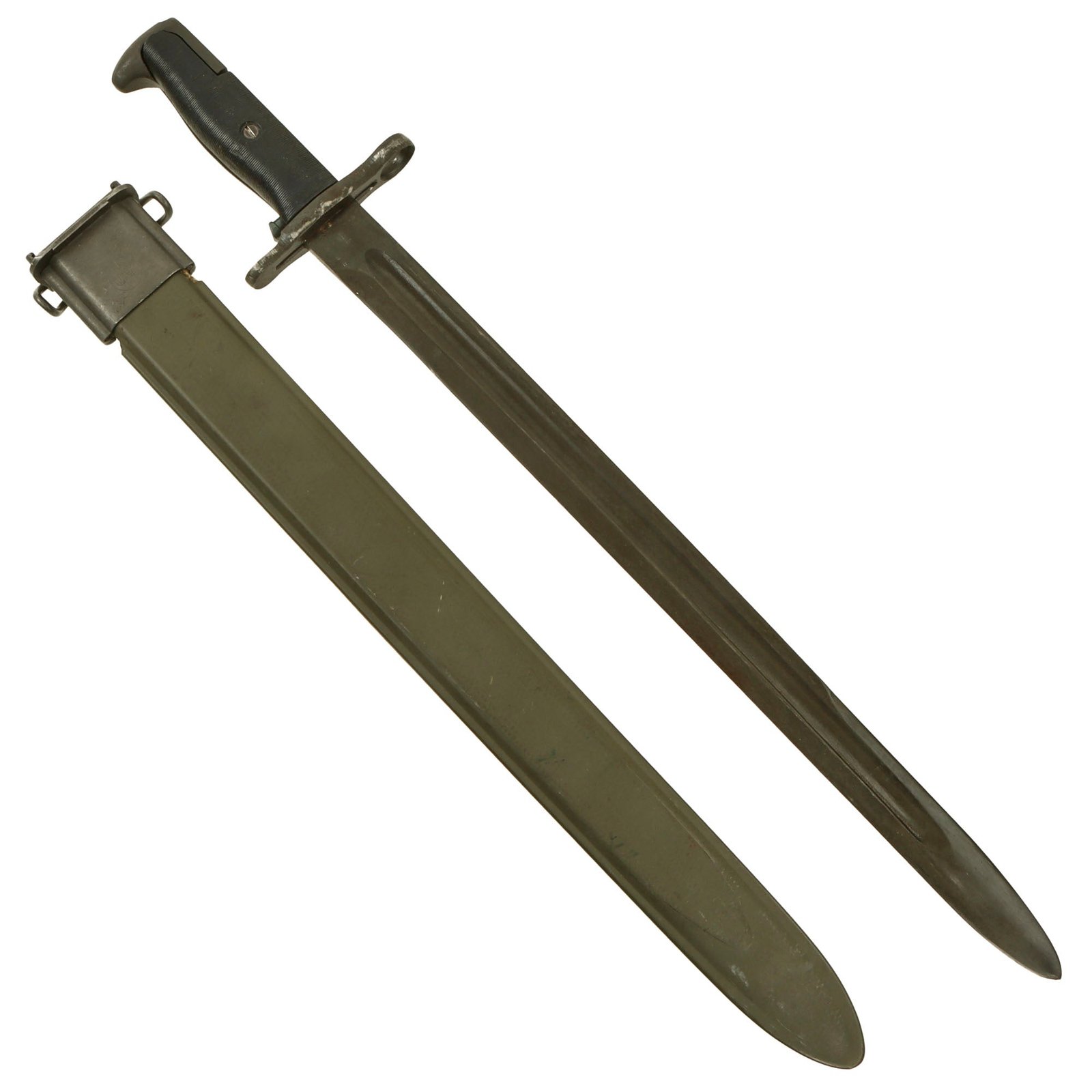 Original U.S. WWII 16” M1 Garand Bayonet and Scabbard by U.F.H. - Dated 1942