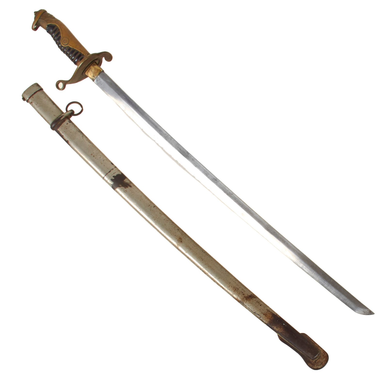 Original Japanese WWII Patrolman & Sergeant's Police Sword - Second Type with Steel Scabbard