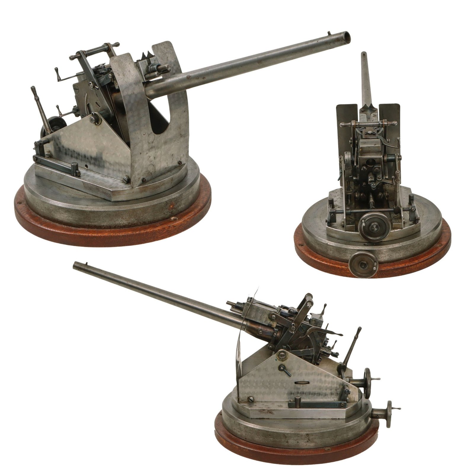 Original U.S. WWII Navy Machinist-Made Miniature Naval Gun with Functional Breech Block & Swivels - Fires a .38 S&W Blank Backwards