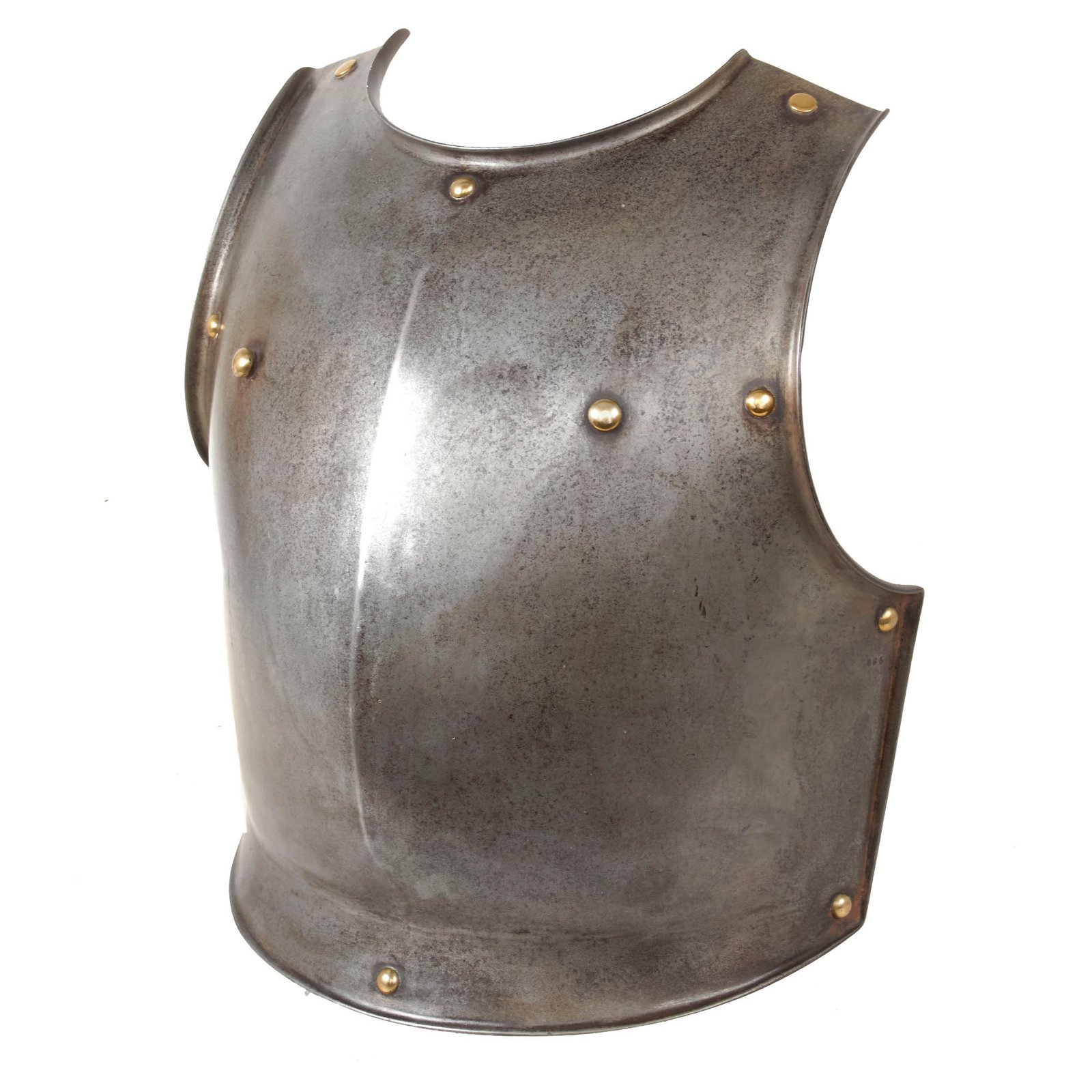 Original French 2nd Empire Pattern 1814 Cuirass Front Plate by Manuf're Roy'ale de Châtellerault - Well-Marked