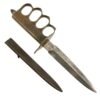 Original U.S. WWI Model 1918 French Made Mark I Trench Knife by AU LION with Correct Steel Scabbard