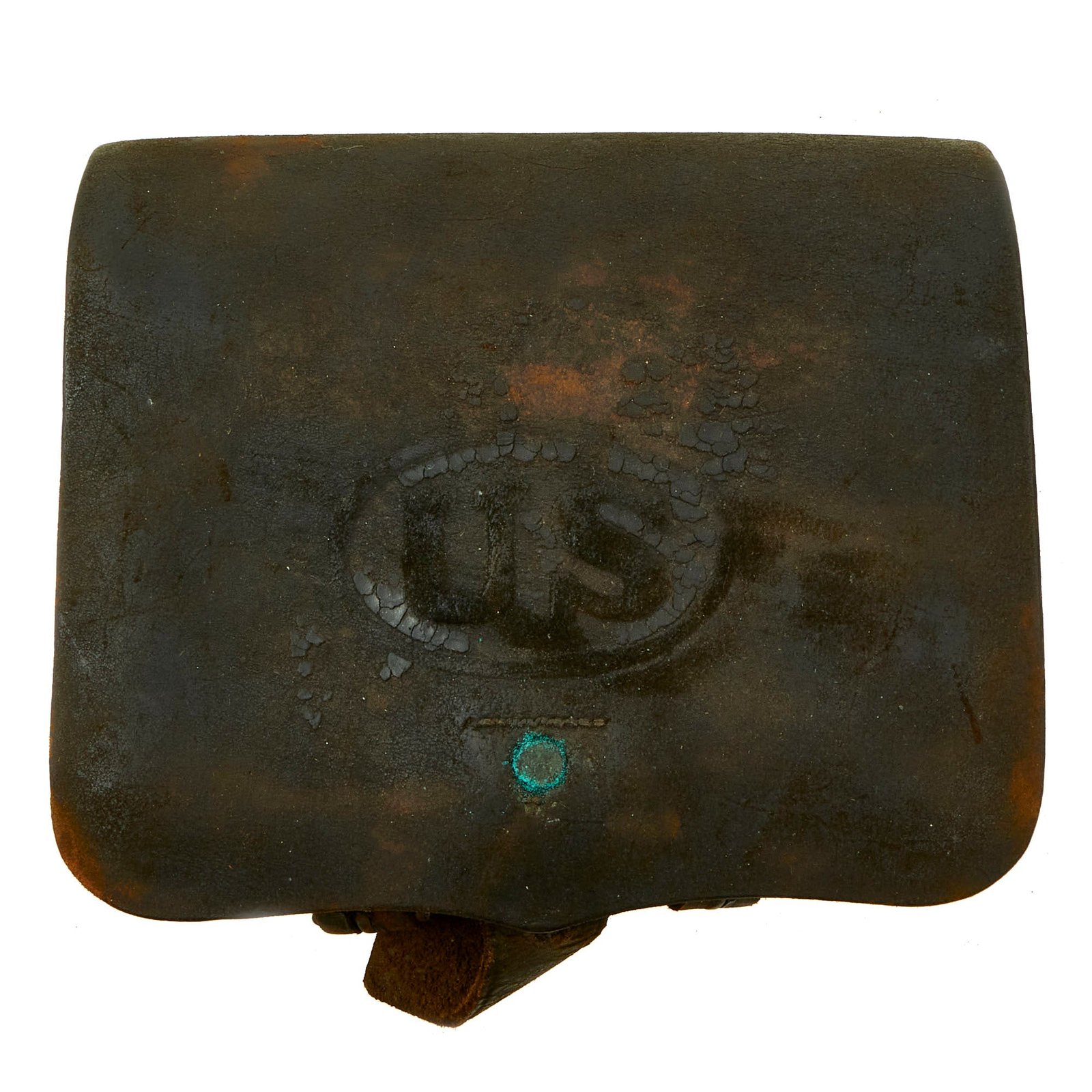 Buy Original U.S. Civil War Model 1864 Type II .58 Cal. Cartridge Box by S. H. Young with Matched Tin Inserts | Original Firearms Antique For Sale