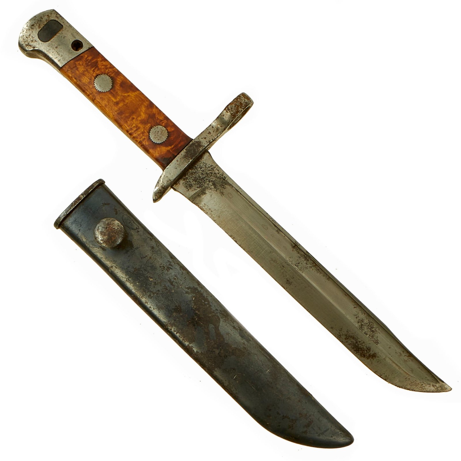 Buy Original Finnish WWII M39 Mosin Nagant Bayonet With Rare Metal Scabbard by Hackman and Co | Original Firearms Antique For Sale