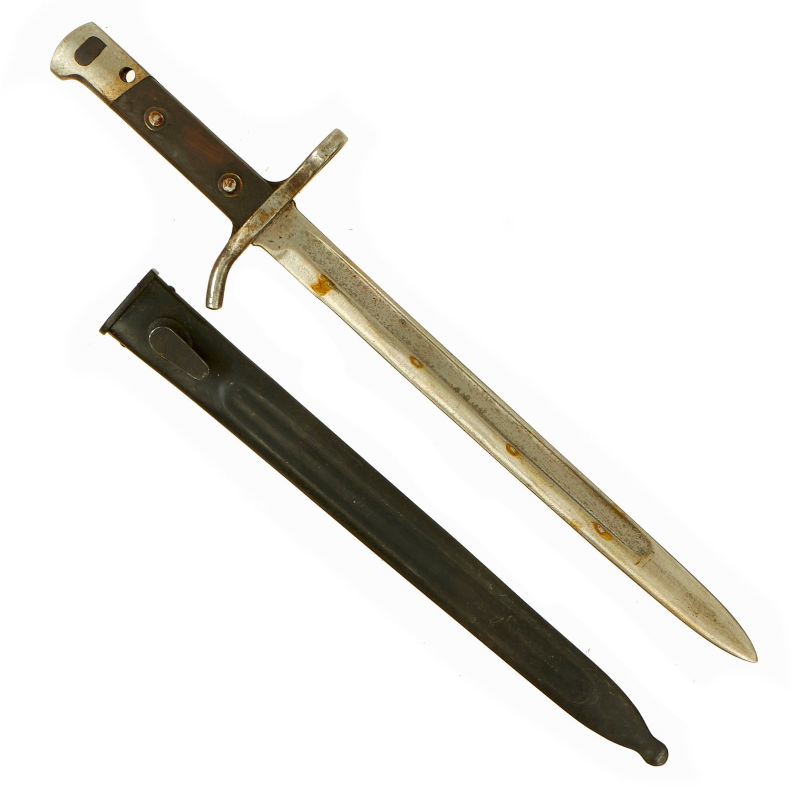 Buy Original Finnish WWII Model 1927 Bayonet by Hackman & Co with Scabbard for M/27 Mosin-Nagant Rifle | Original Firearms Antique For Sale