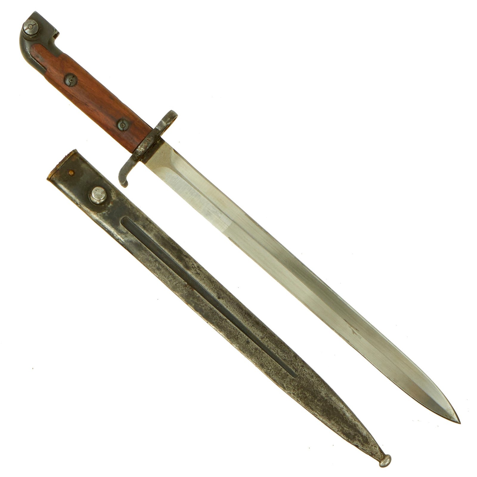 Buy Original Swedish Unissued M1914 Bayonet By Eskilstuna For M1894/14 6.5mm Mauser Carbines and M1945 Carl Gustav SMG - Early Production | Original Firearms Antique For Sale