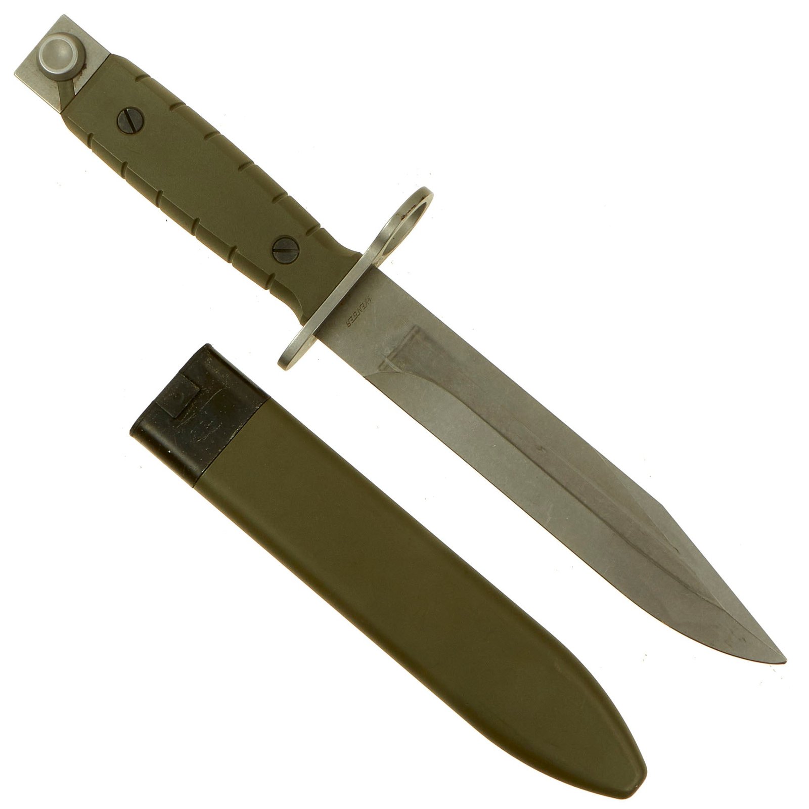 Buy Original Swiss Late 20th Century M1990 Bayonet and Scabbard For The Sturmgewehr STG 90 by Wenger | Original Firearms Antique For Sale