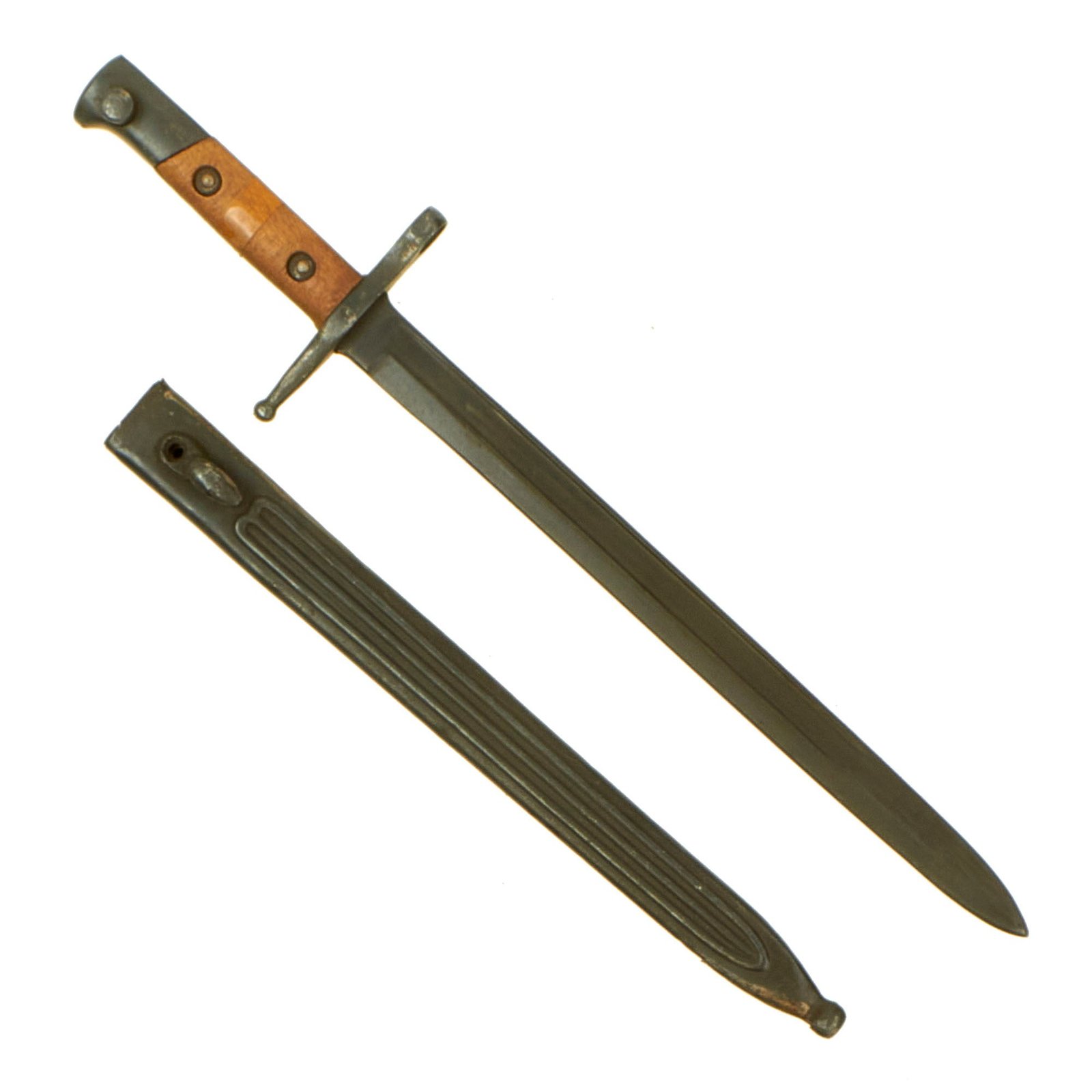 Buy Original Italian WWII M1891 Carcano - Mannlicher Rifle Bayonet with Ersatz Steel Scabbard | Original Firearms Antique For Sale