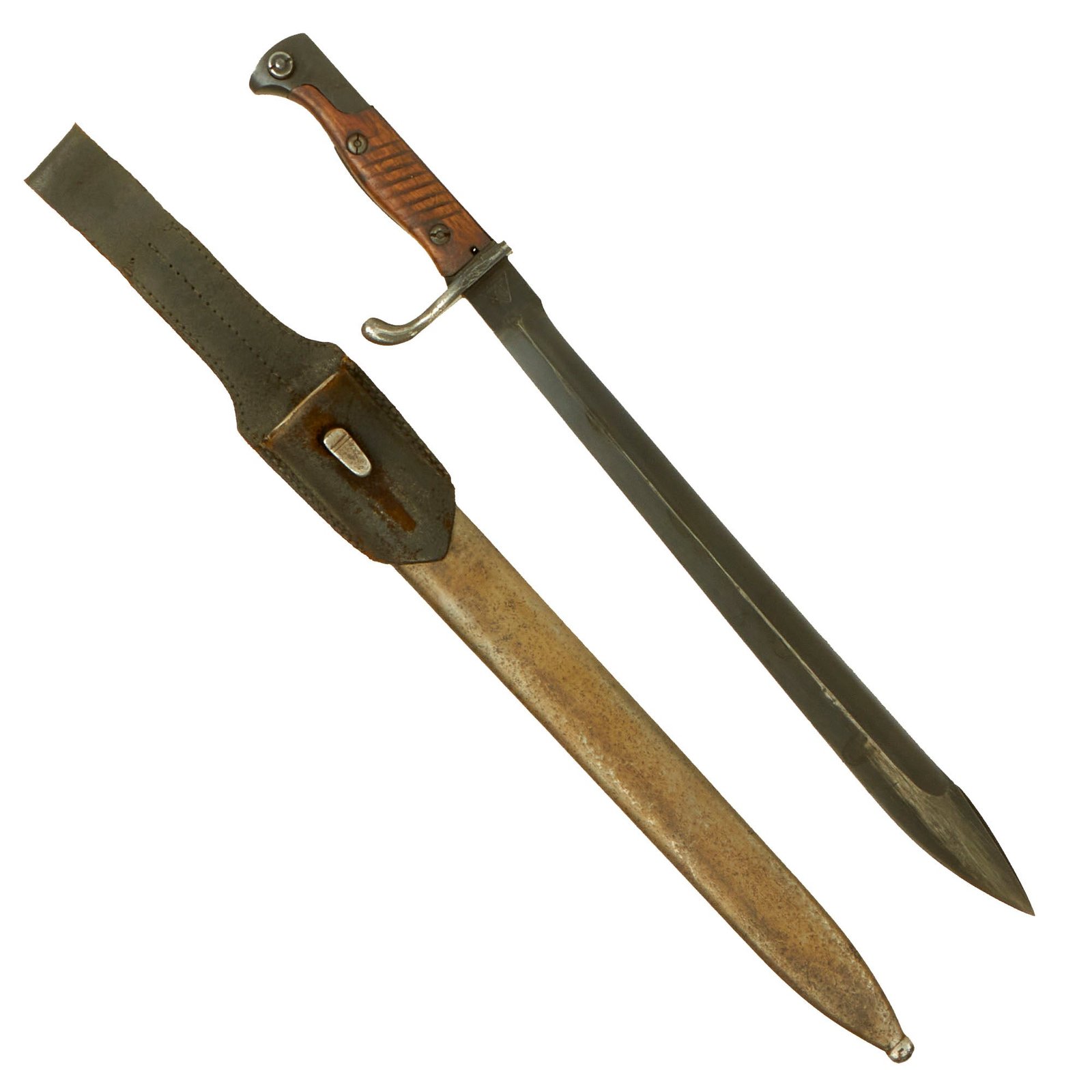 Buy Original German WWI M1898/05 n/A "Sanitized" Butcher Sawback Bayonet by Koeller & Co / Dürkopp Werke A. G. with Scabbard | Original Firearms Antique For Sale