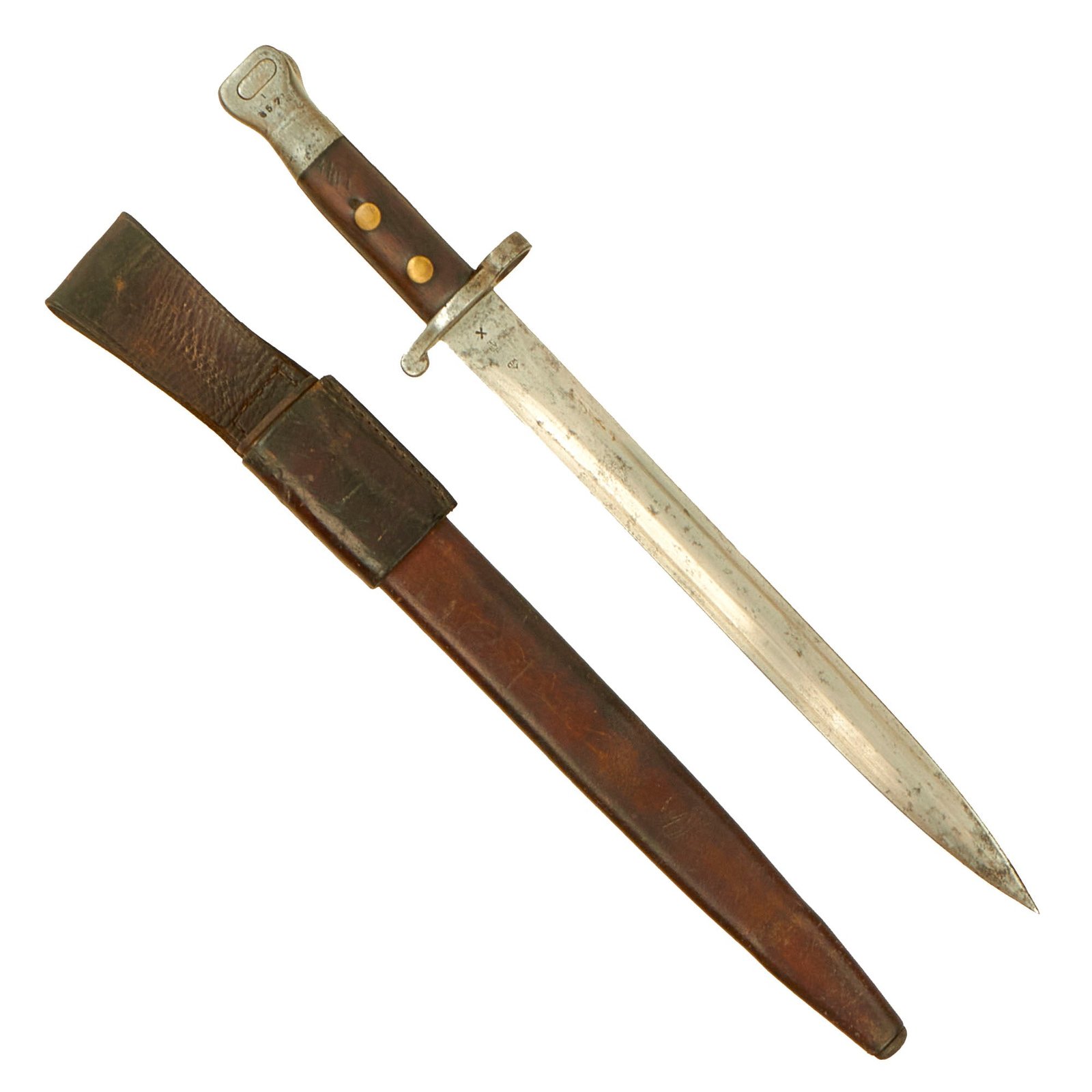Buy Original British P-1888 Mk.I Bayonet for Lee-Metford & Long Lee-Enfield Rifles with Scabbard - dated 1895 | Original Firearms Antique For Sale