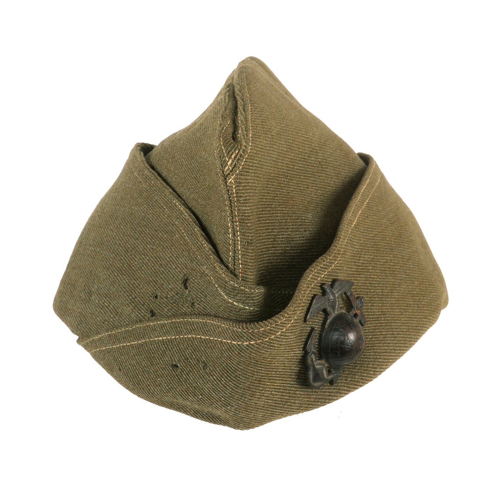 Buy Original U.S. WWI U.S.M.C. French-Made Overseas Cap with Marine Corps EGA Insignia | Original Firearms Antique For Sale