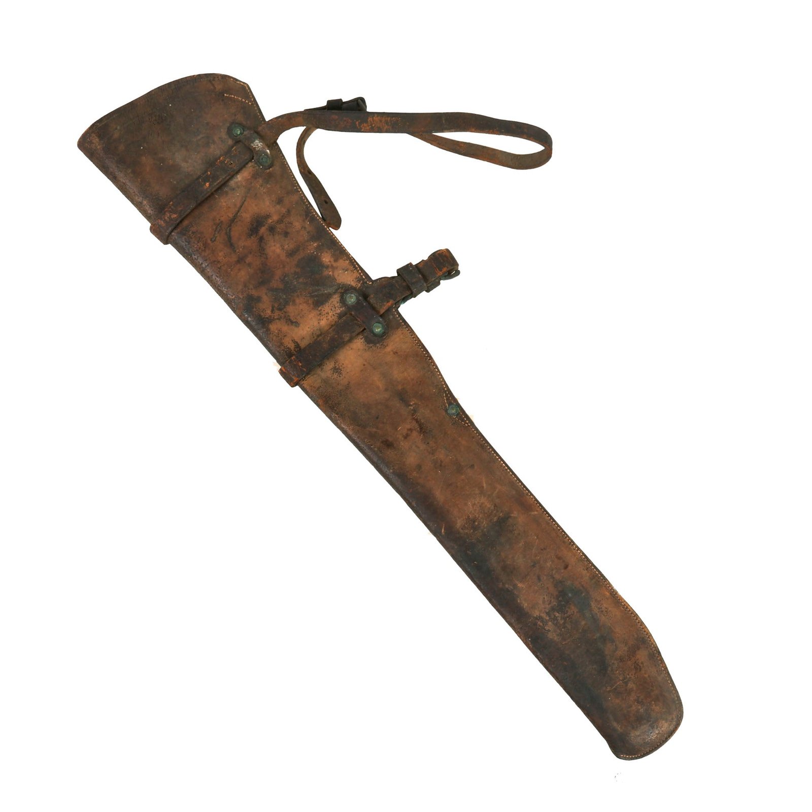 Buy Original U.S. WWI Cavalry M1904 Rifle Saddle Scabbard For 1903 Springfield - Heavily Service Worn | Original Firearms Antique For Sale