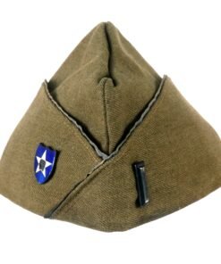 Buy Original U.S. WWI 2nd Division Infantry Officer’s French-Made Overseas Cap with Scarce Enamel 2nd Division Indian Head Pin & Blue Piping | Original Firearms Antique For Sale