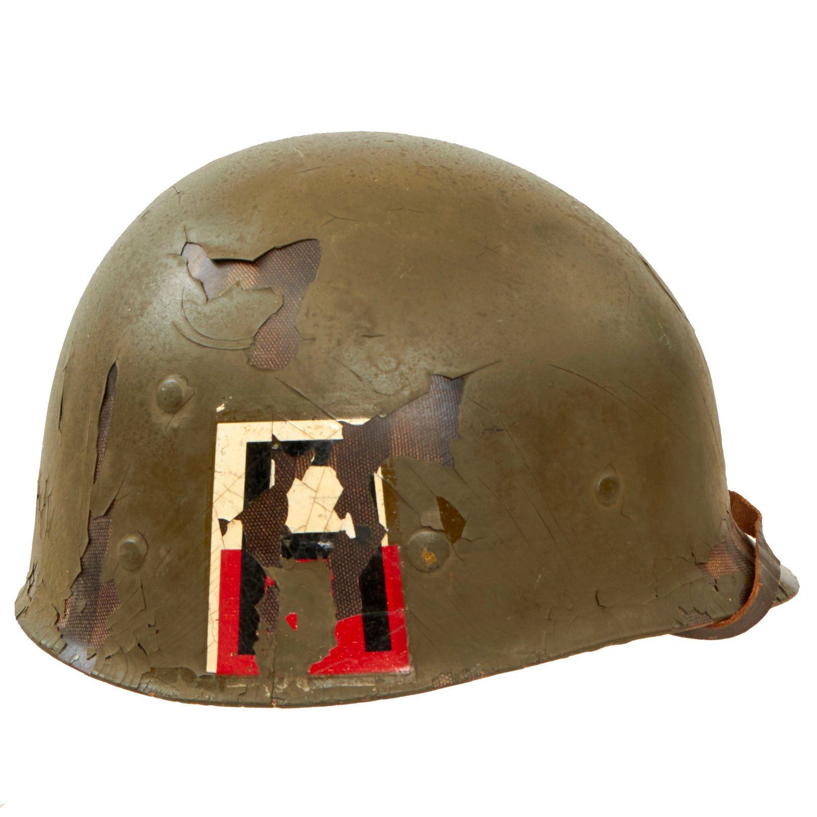 Buy Original U.S. WWII 1st US Army Ordnance Painted M1 Helmet Liner by Firestone | Original Firearms Antique For Sale