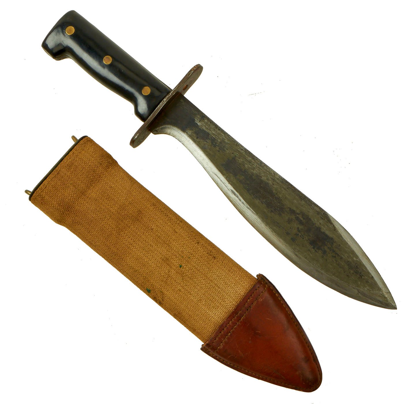 Buy Original Vietnam War Era Japanese Made M1917 Bolo by KIFFE With WWI Brauer Bros 1918 Dated Scabbard | Original Firearms Antique For Sale