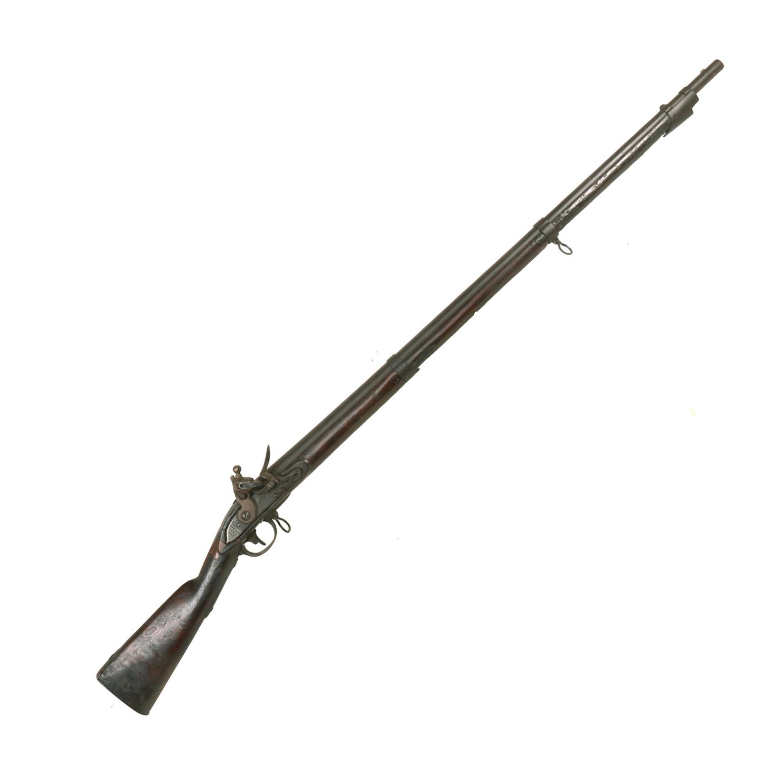 Buy Original U.S. Springfield Model 1816 Flintlock Musket by Harpers Ferry with Repaired Stock - Unconverted - Dated 1817 | Original Firearms Antique For Sale