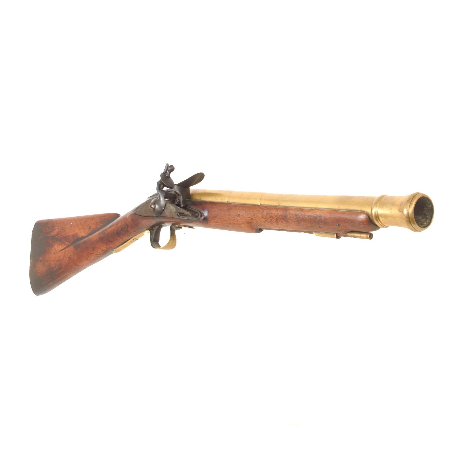 Buy Original 18th Century British Brass Barrel Flintlock Blunderbuss by John Rimes of London - Circa 1750 | Original Firearms Antique For Sale