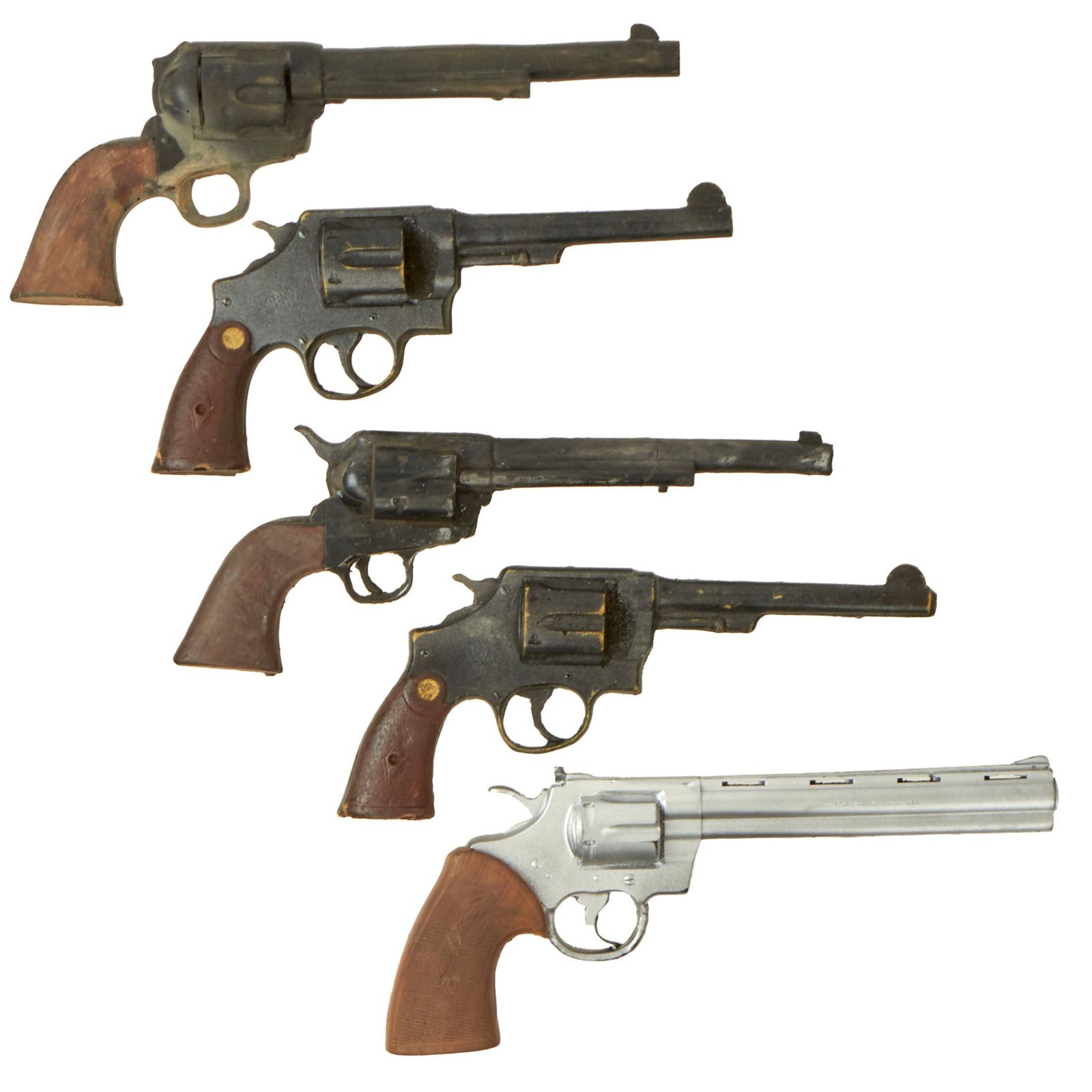 Buy Original Rubber Hollywood Film Handguns from Ellis Props & Graphics - Set of Five | Original Firearms Antique For Sale