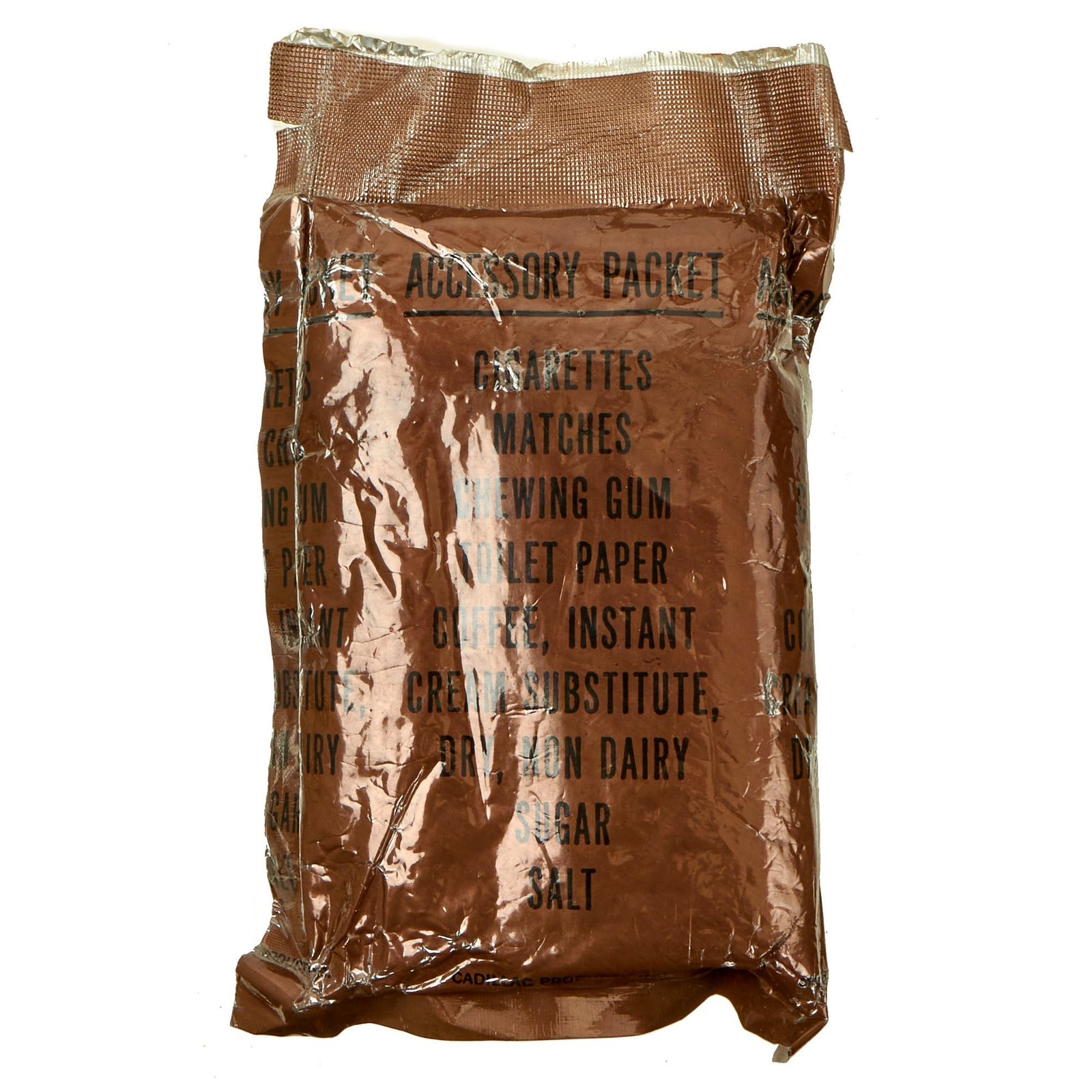 Buy Original U.S. Mid Vietnam War Meal, Combat, Individual "C Ration" Accessory Pack - Unopened | Original Firearms Antique For Sale