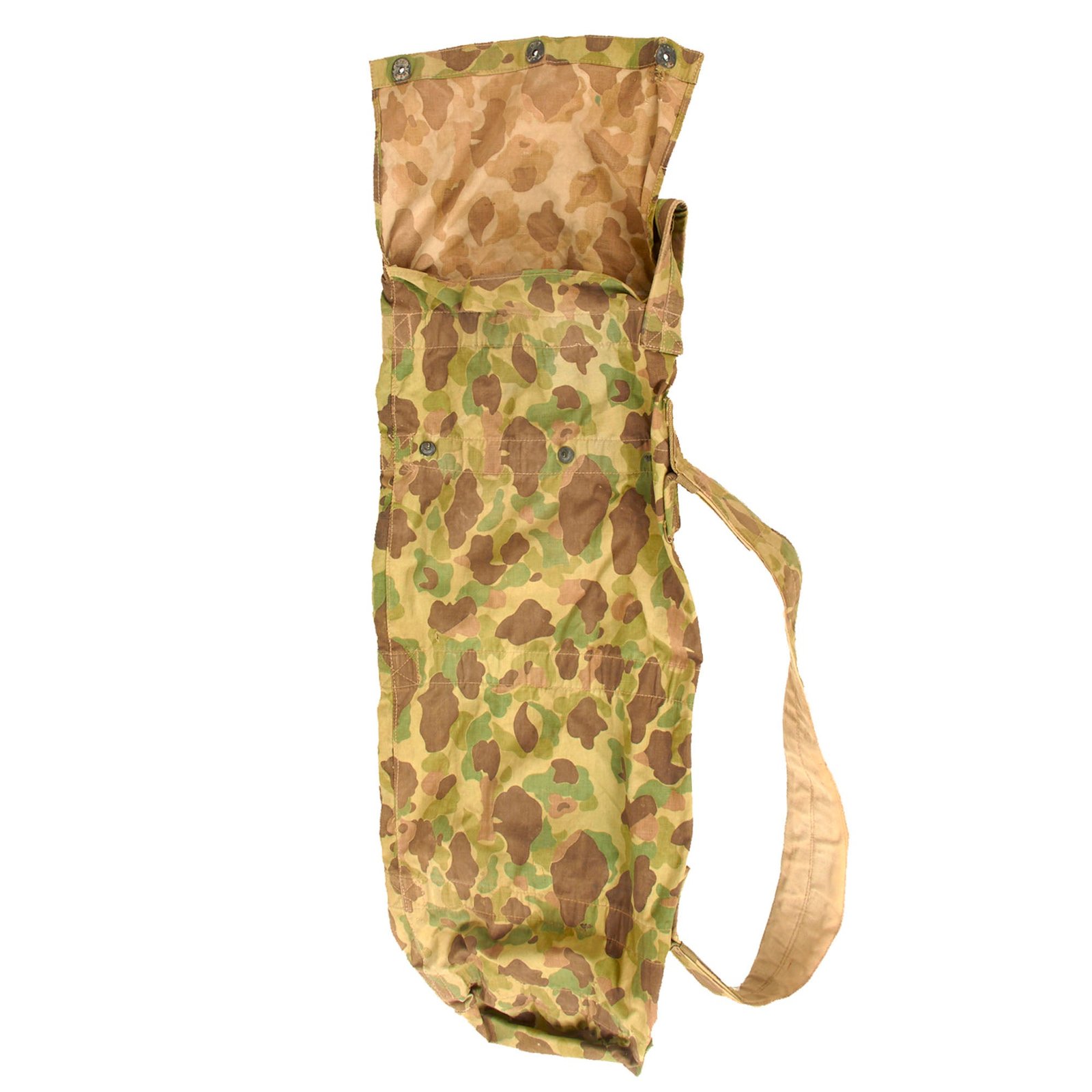 Original U.S. WWII Marine Corps Paramarine Camouflage Bazooka Rocket Bag - USMC
