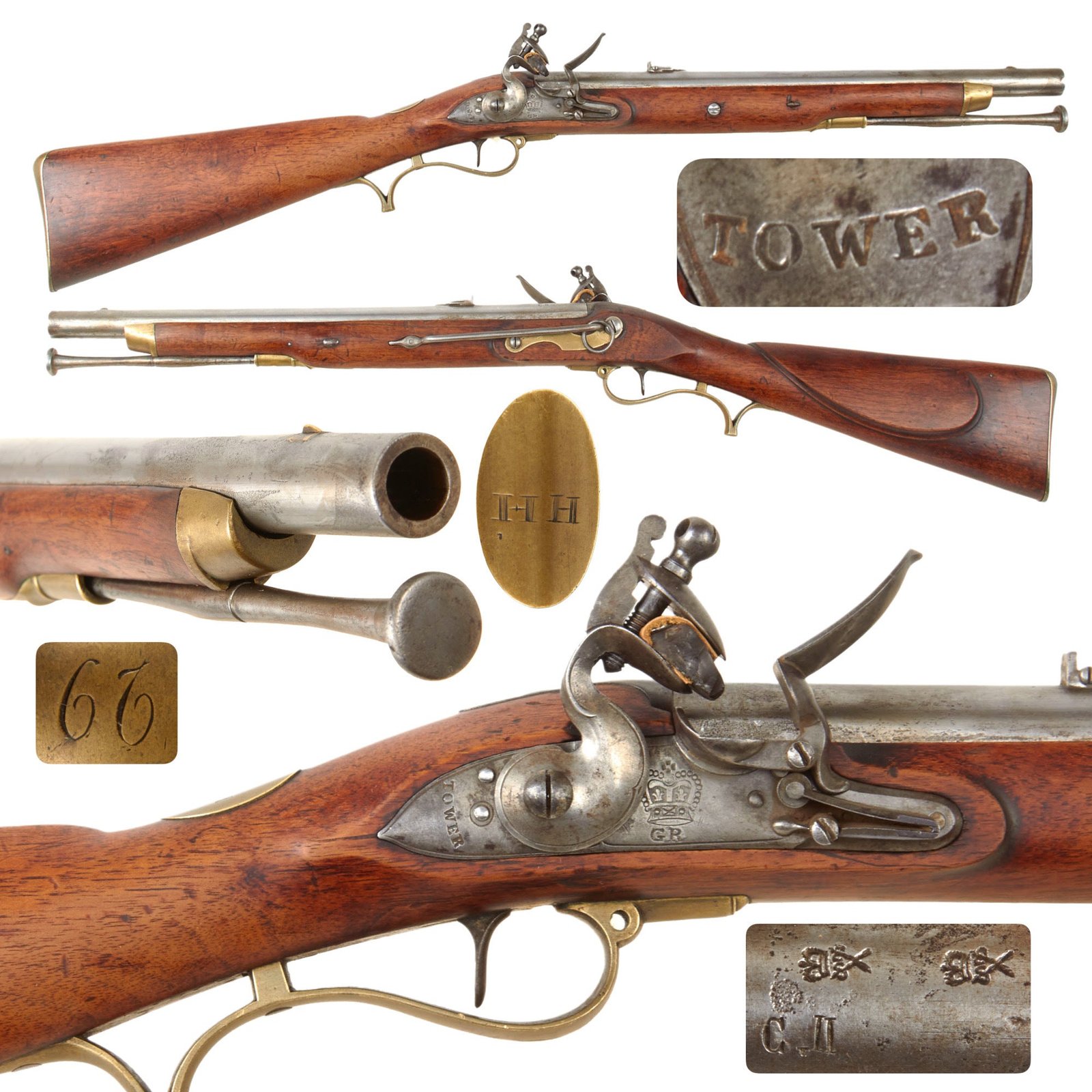 Original French Revolution Era British Special Pattern Flintlock Rifled Carbine Marked to Humpesch's Hussars No. 29 - Circa 1795
