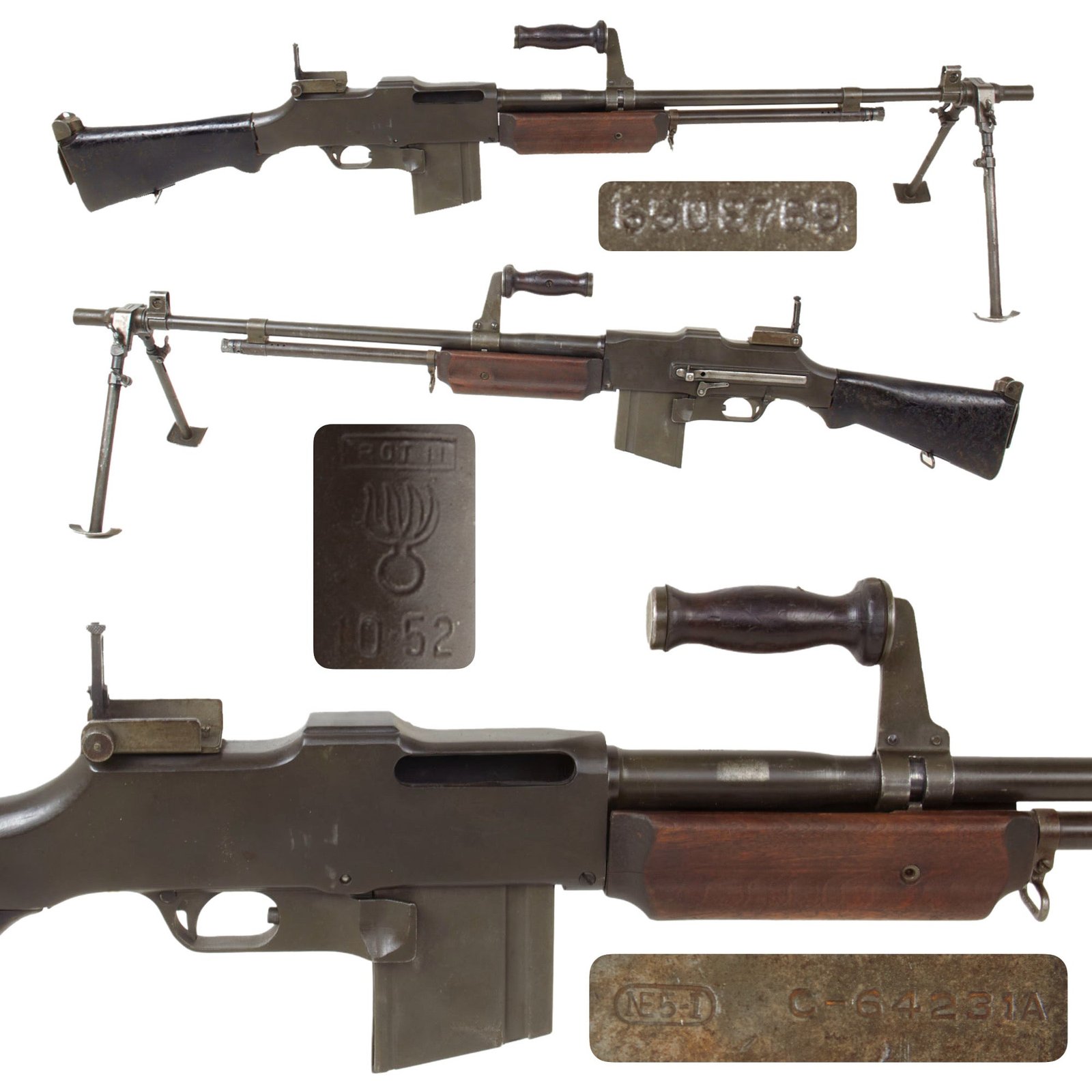 Original U.S. Korean War BAR Browning M1918A2 Display Gun Constructed using Genuine Parts with Sling - Live ROT II Barrel Dated 10-52