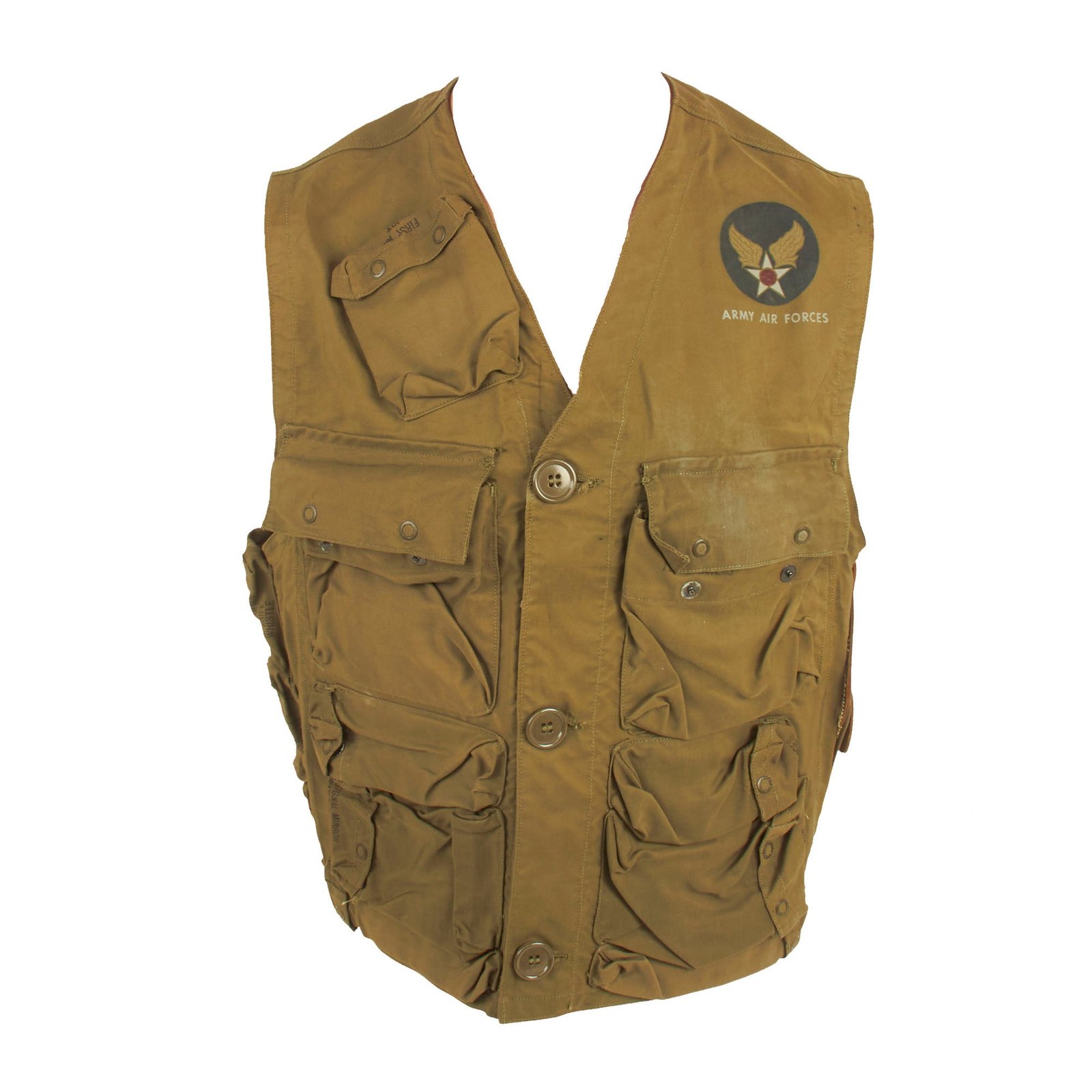 Buy Original U.S. WWII USAAF Pilot Type C-1 Emergency Sustenance Vest - Unissued - Mint Condition | Original Firearms Antique For Sale