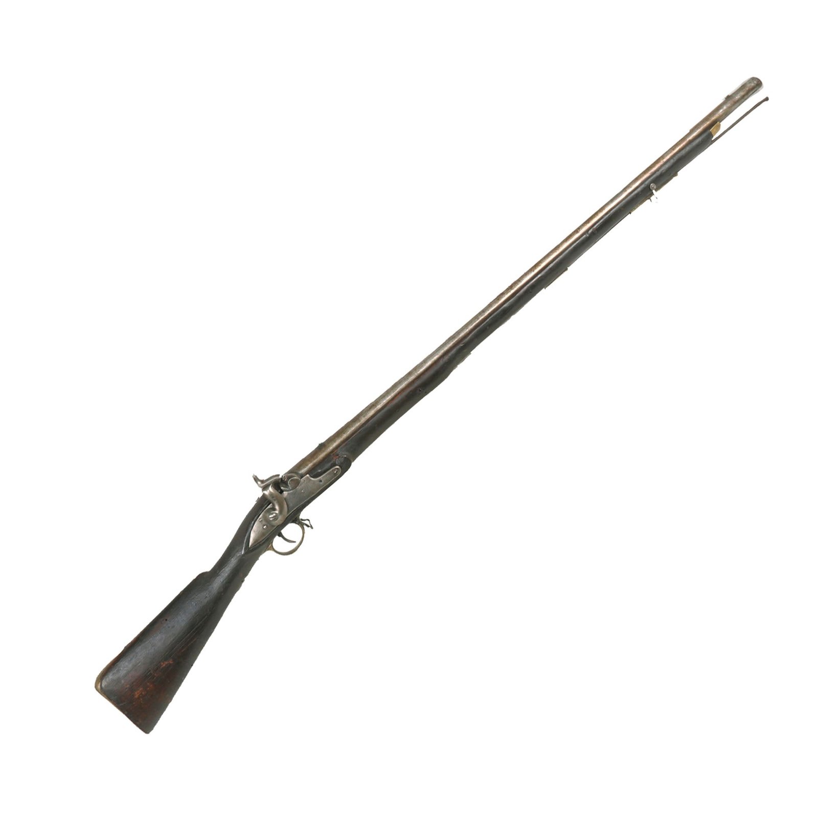 Buy Original Nepalese Gurkha Brown Bess Flintlock Musket Converted to Percussion with Ram Rod | Original Firearms Antique For Sale