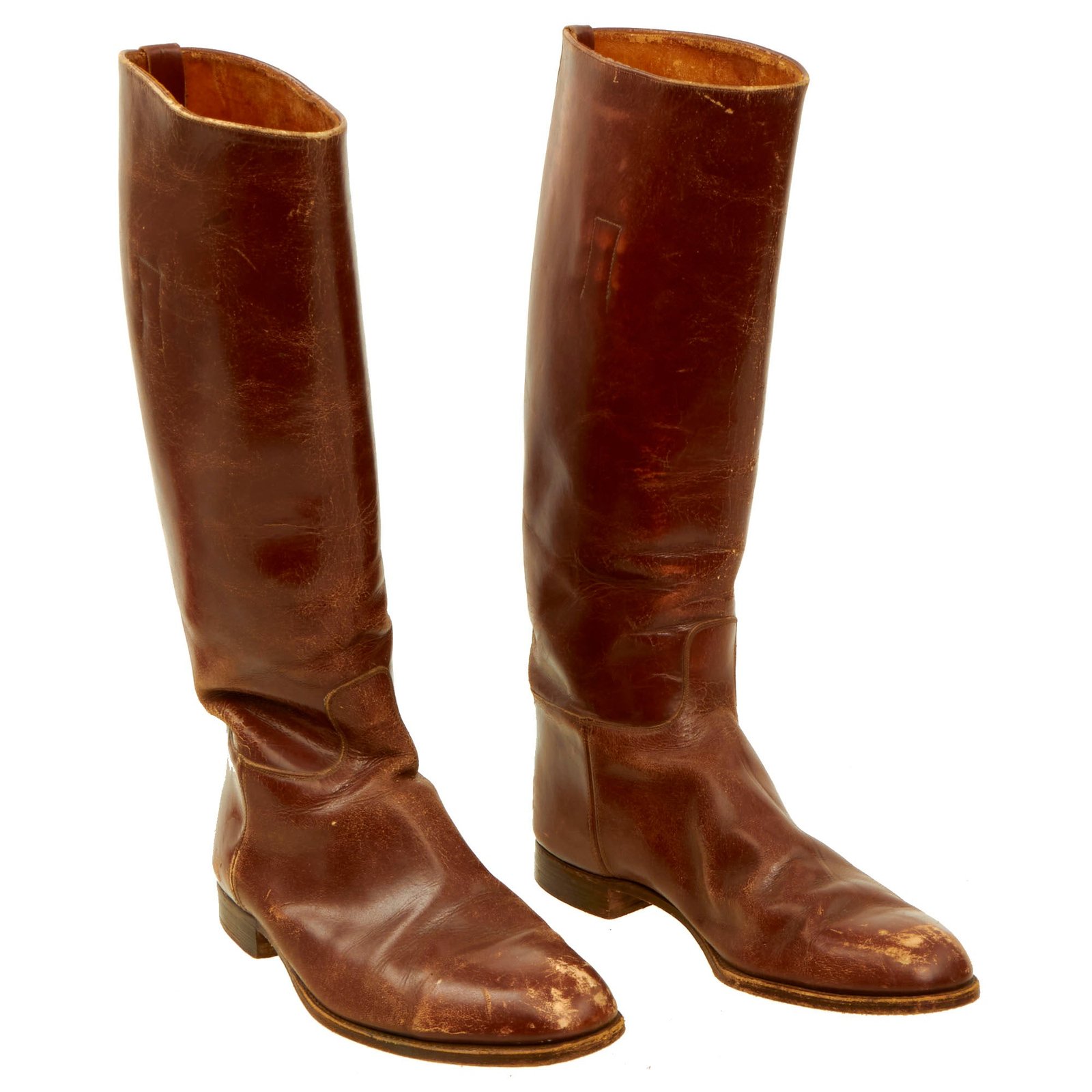 Buy Original U.S. WWI Era US Army Cavalry Officer’s Leather Riding Boots - Matched Pair | Original Firearms Antique For Sale