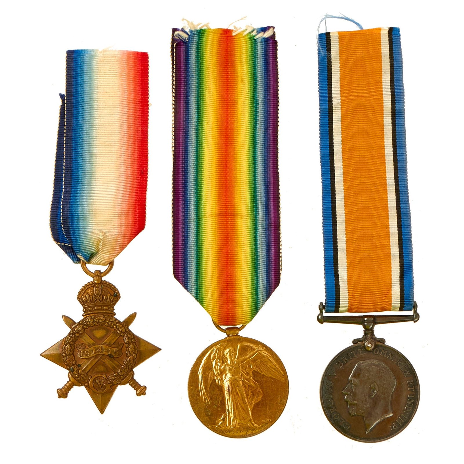 Buy Original British WWI Named Medal Grouping For Sapper J. W. Kirkness of the Canadian Engineers - (3) Medals | Original Firearms Antique For Sale