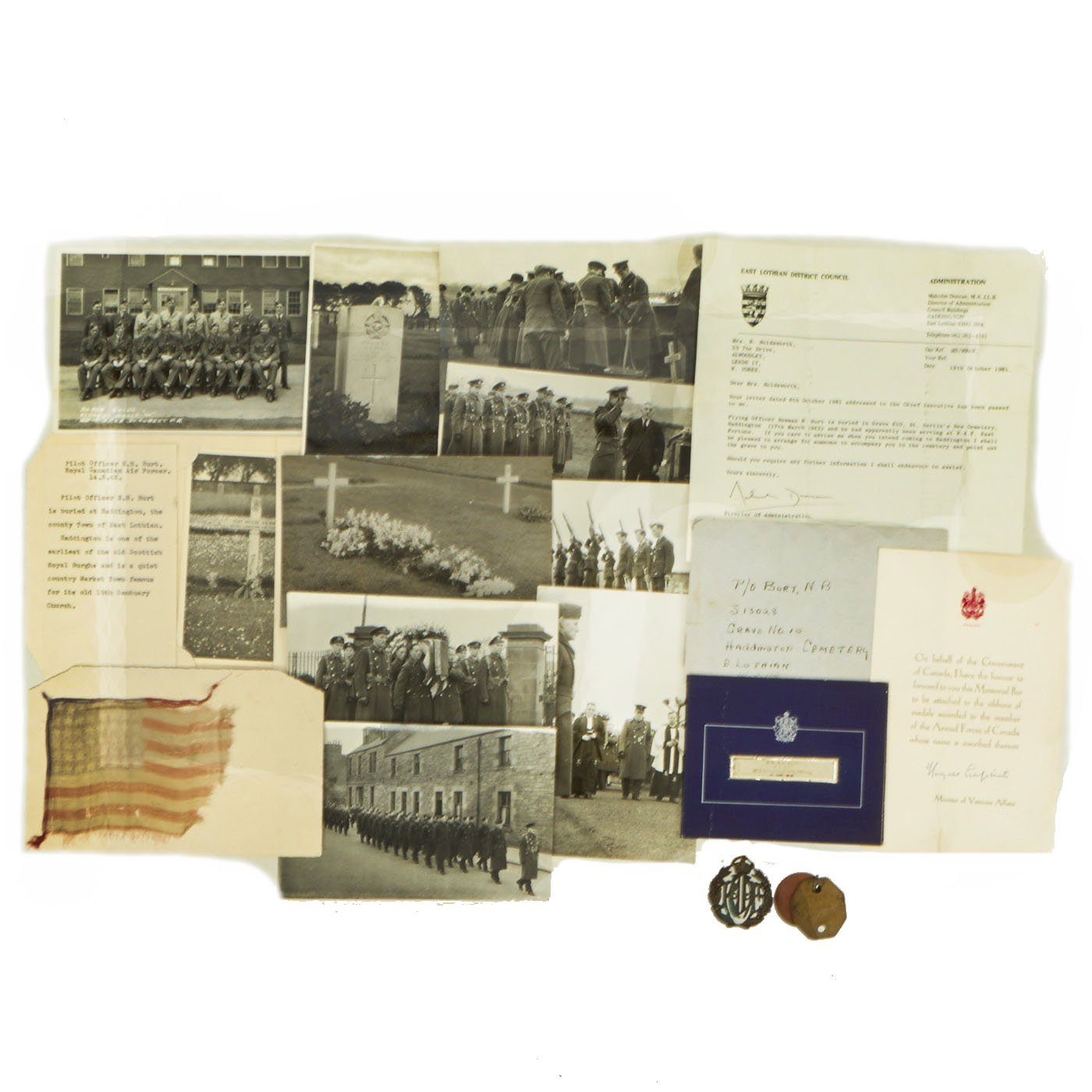 Buy Original Canadian WWII RCAF Eagle Squadron KIA Pilot Officer Newman B. Burt Historical Archive | Original Firearms Antique For Sale