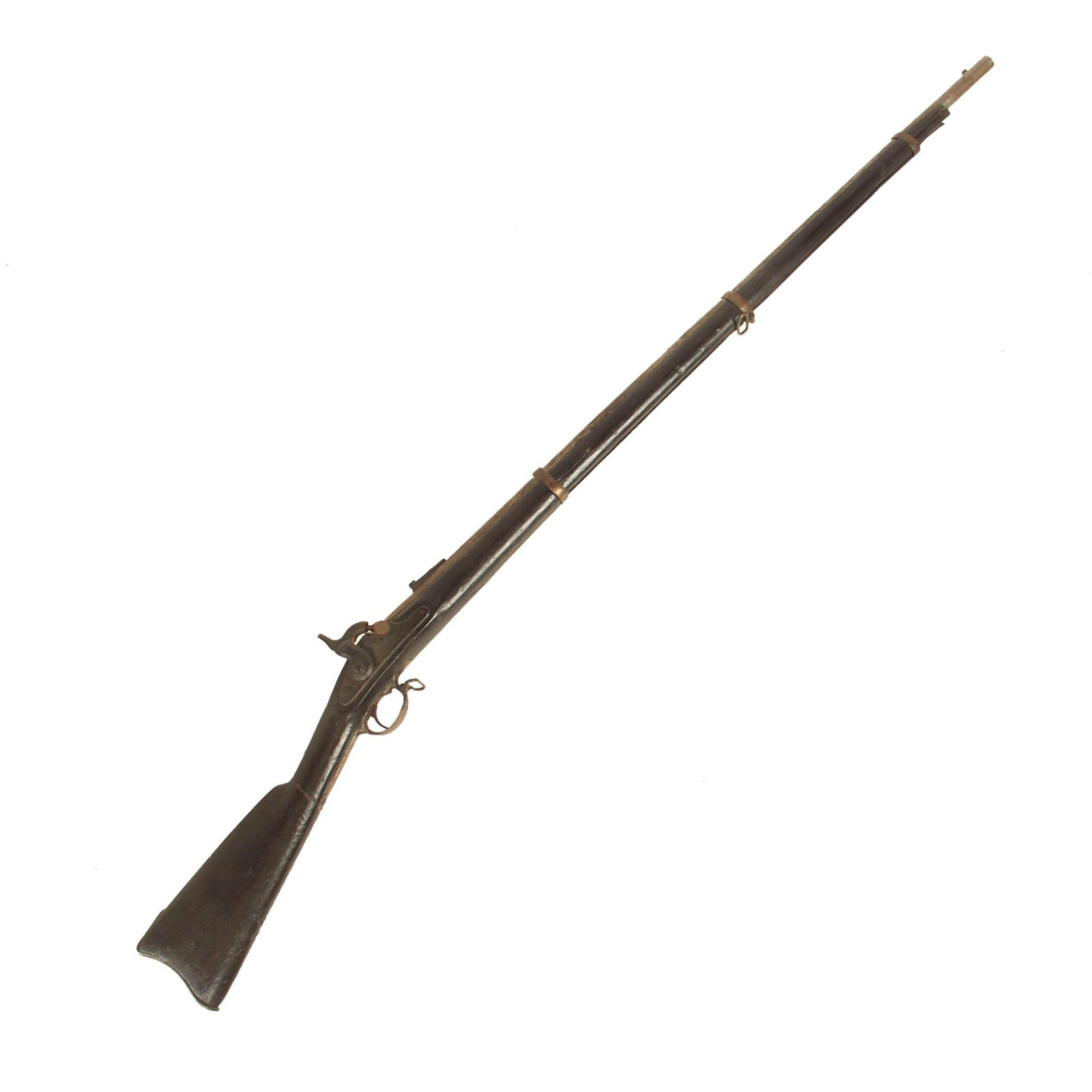 Buy Original U.S. Civil War Springfield Model 1863 Type II Percussion Rifled Musket in Grade 2 "As Found" Condition - dated 1864 | Original Firearms Antique For Sale