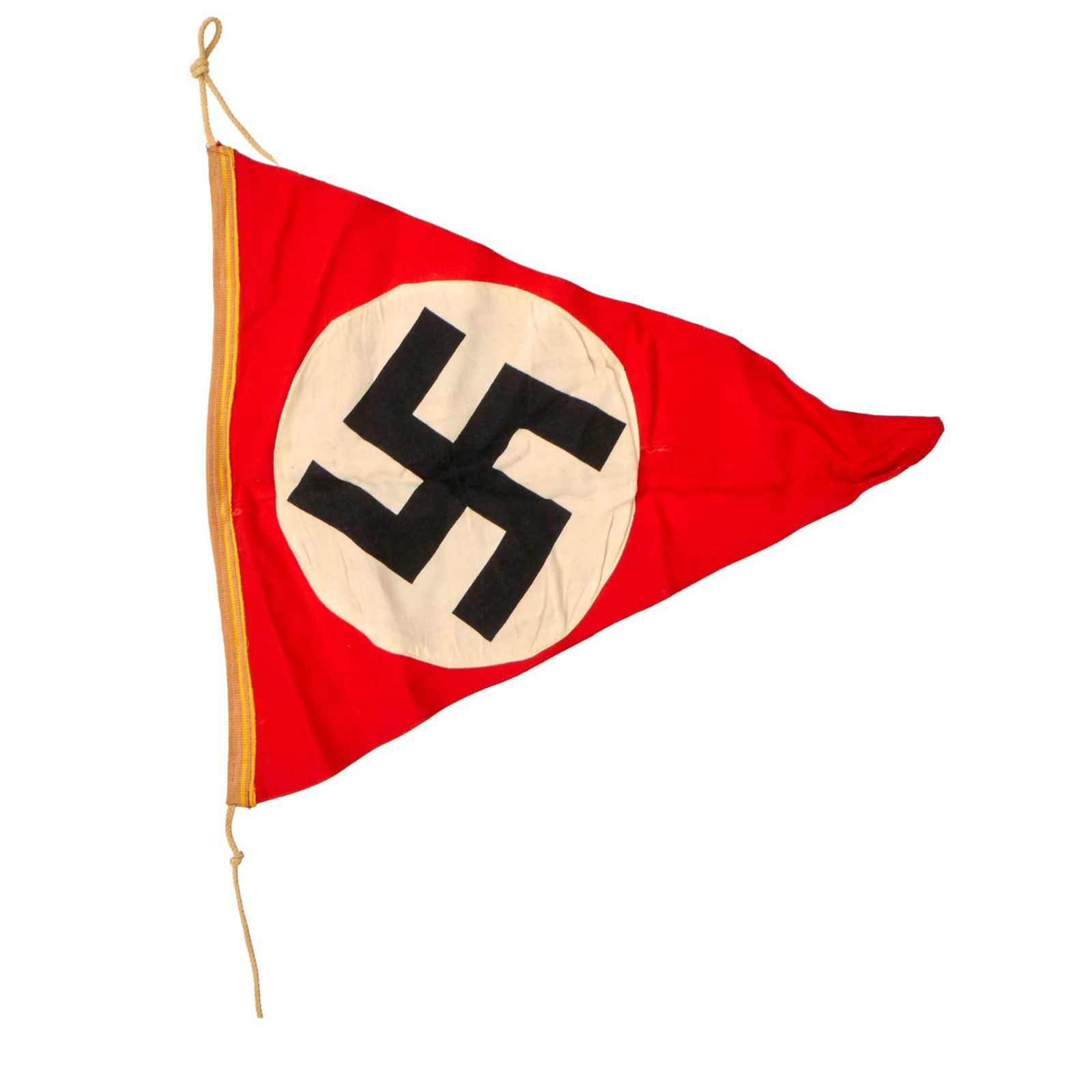 Buy Original German WWII NSDAP National Socialist Pennant Flag - 14" x 16" | Original Firearms Antique For Sale