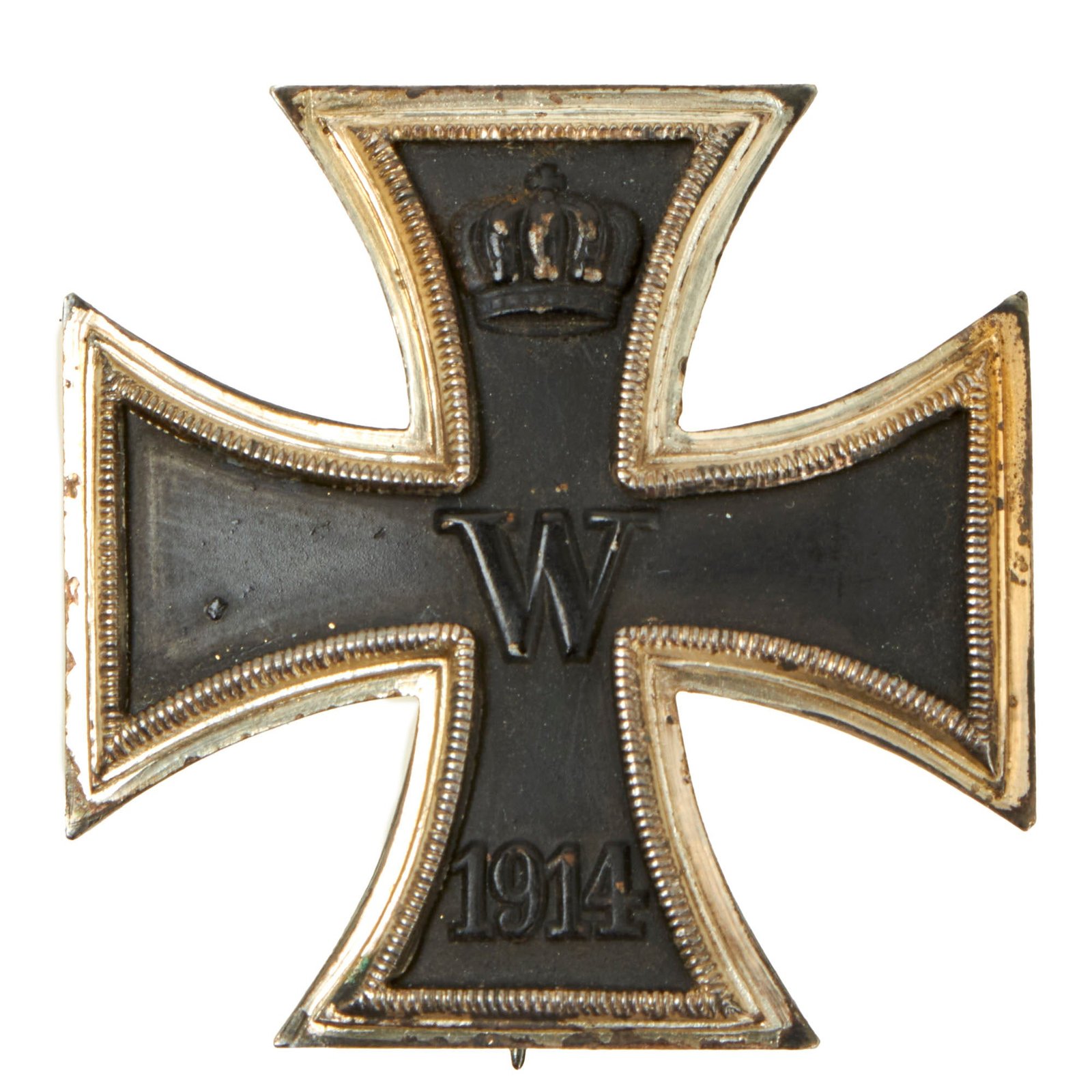 Buy Original Imperial German WWI Prussian "Vaulted" Iron Cross First Class 1914 with Pinback - Unmarked - EKI | Original Firearms Antique For Sale