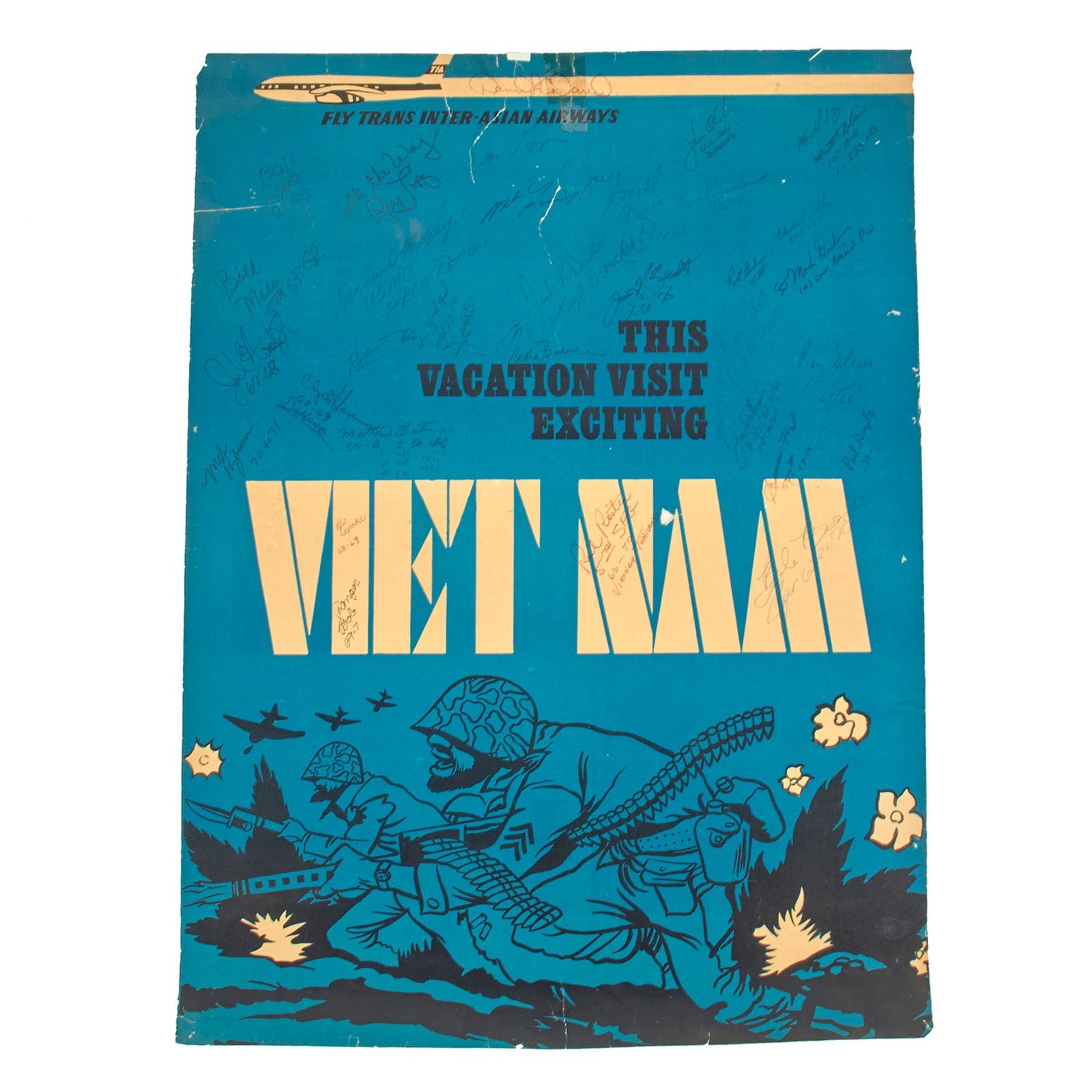 Buy Original U.S. Vietnam War Signed 1966 Pandora Productions Anti-War Satirical Poster - American Version - 21” x 27 ¾” | Original Firearms Antique For Sale
