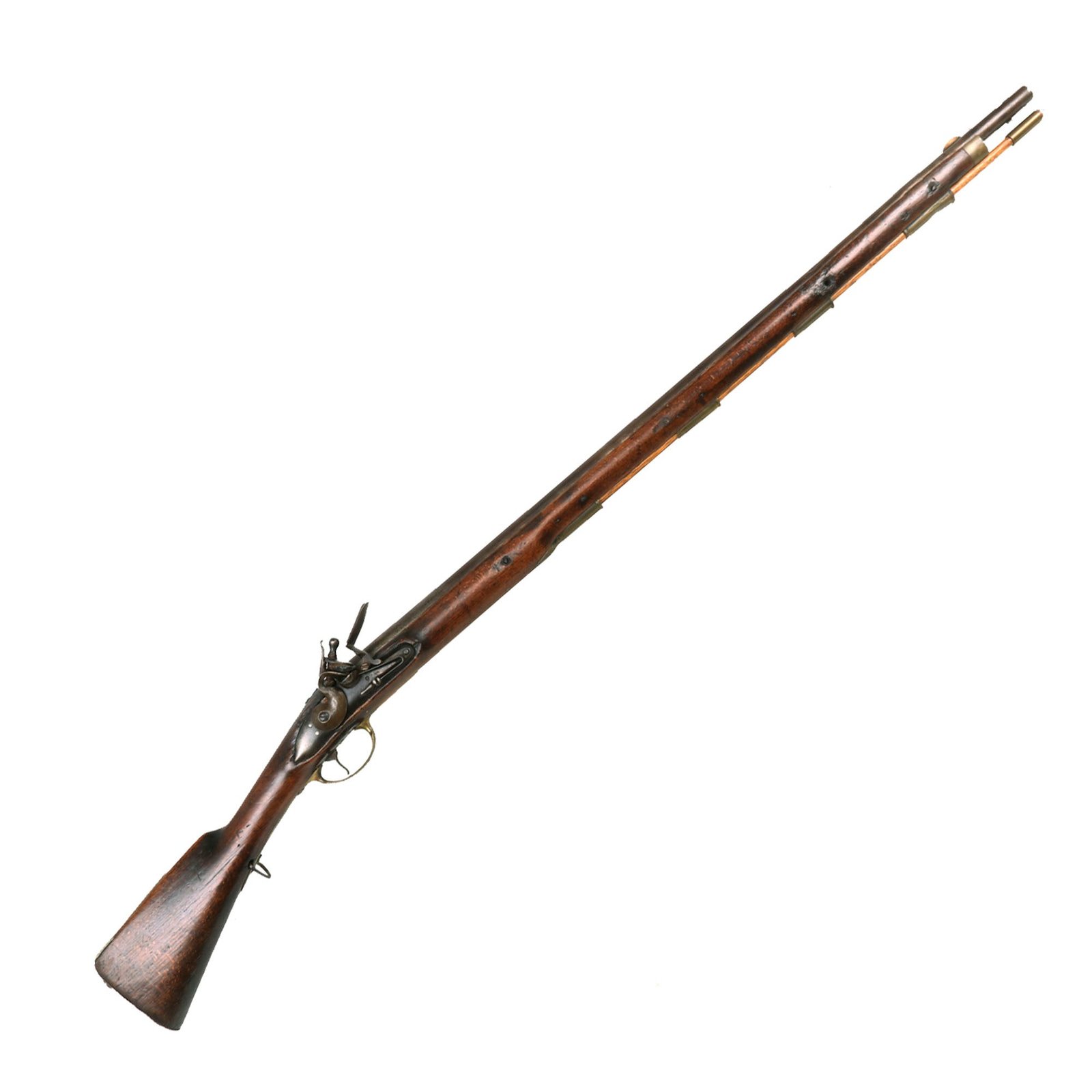 Buy Original Danish - Norwegian Model 1774 Flintlock Infantry Long Musket with Wooden Ramrod - Unaltered - Circa 1780 | Original Firearms Antique For Sale